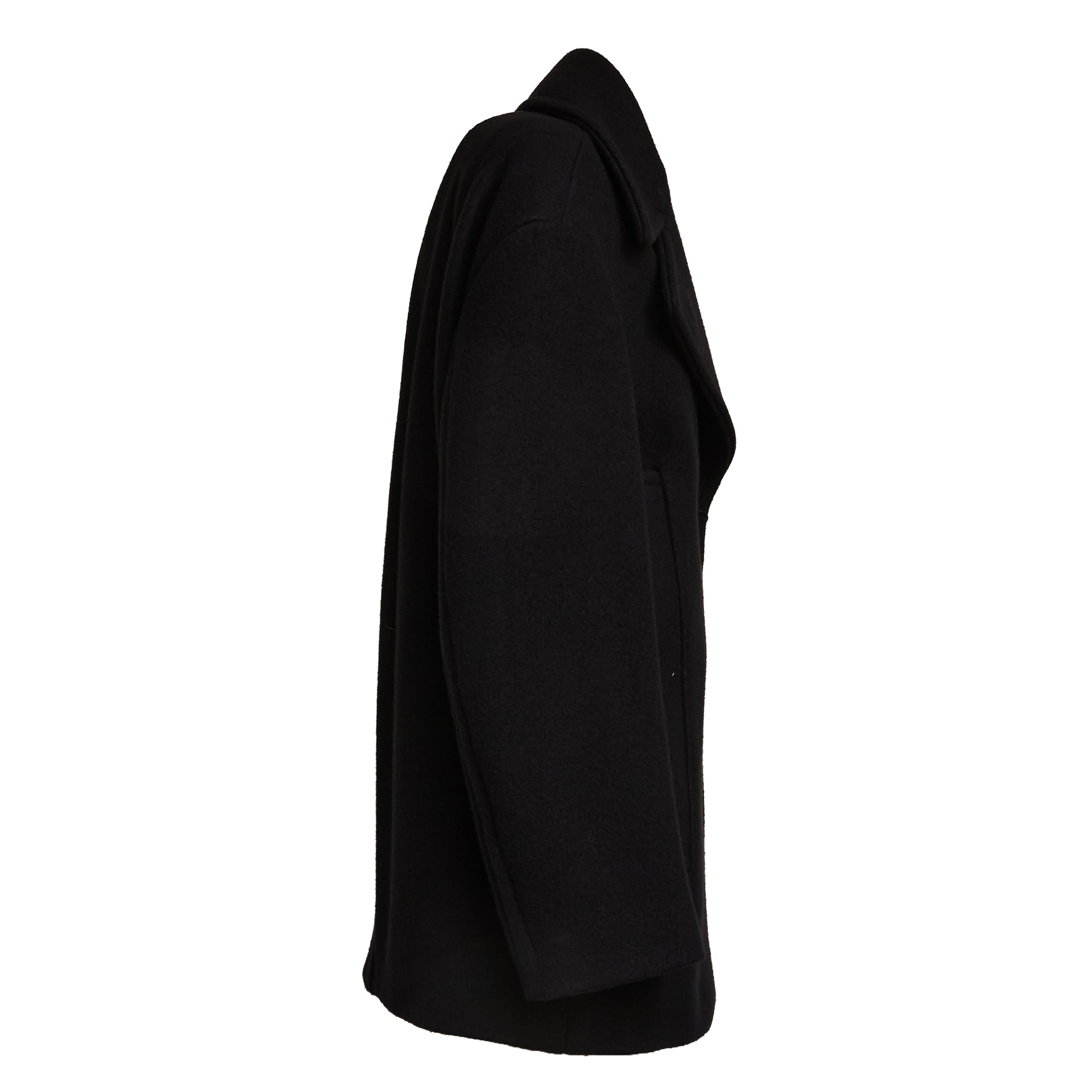 Double-Breasted Wool Jacket with Wide Lapels
