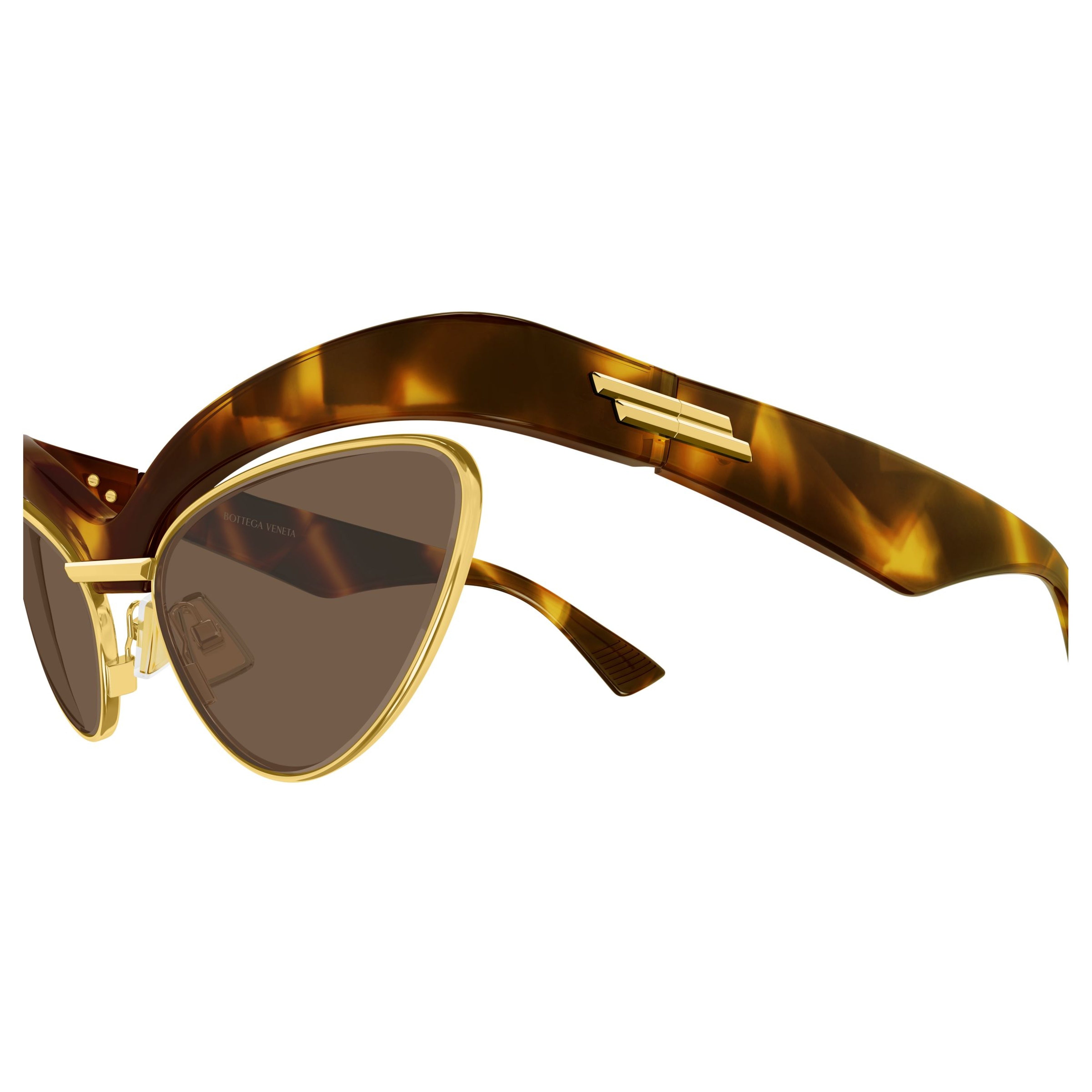 Tortoiseshell Bv1480s Gold Accent Cat-Eye Sunglasses