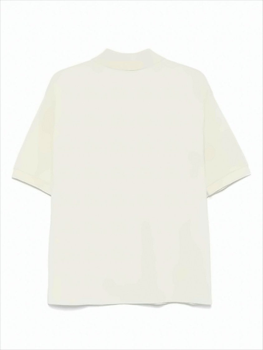 Relaxed-Fit White Polo Shirt With Boxy Silhouette