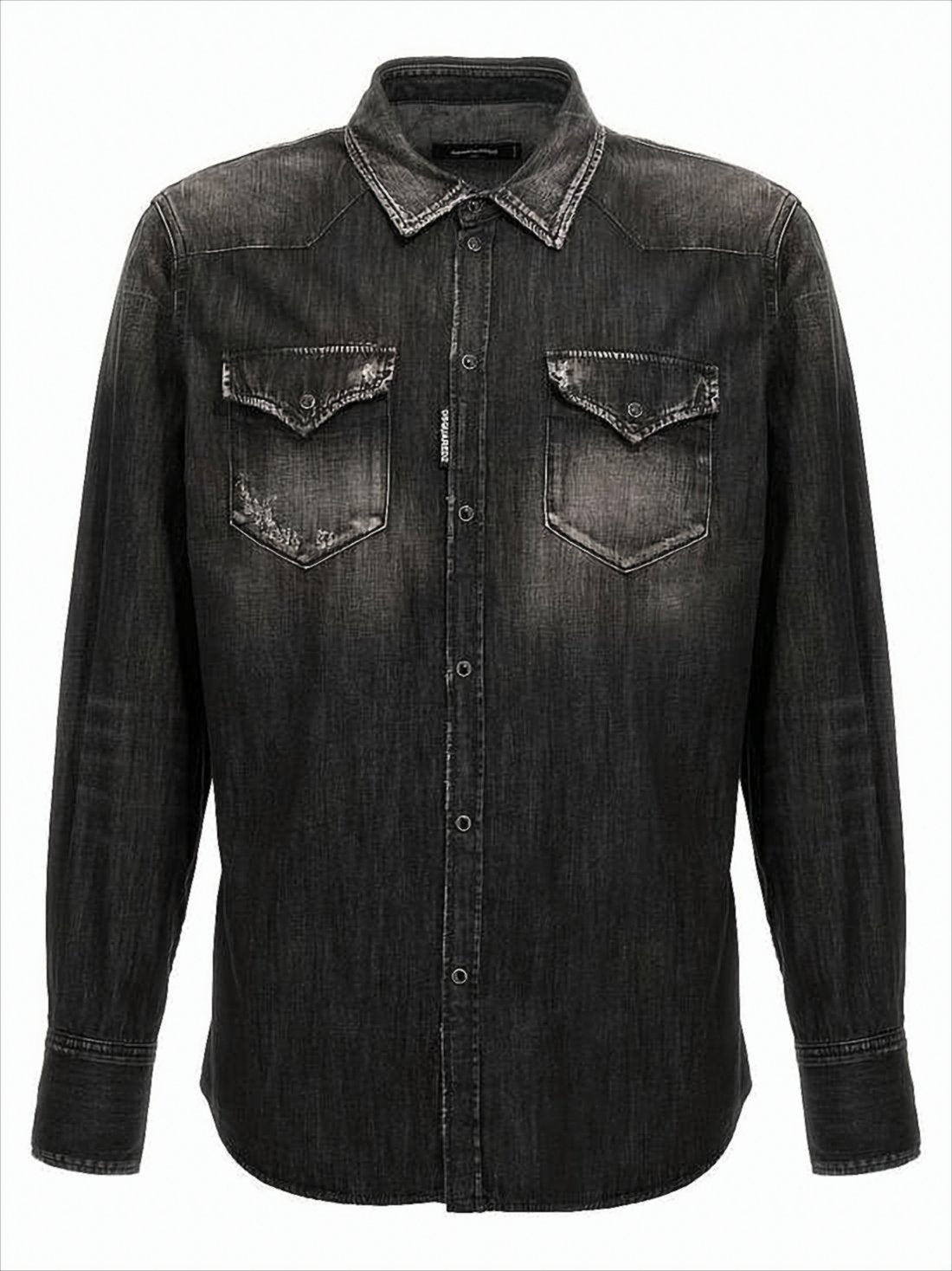 Faded Black Denim Shirt