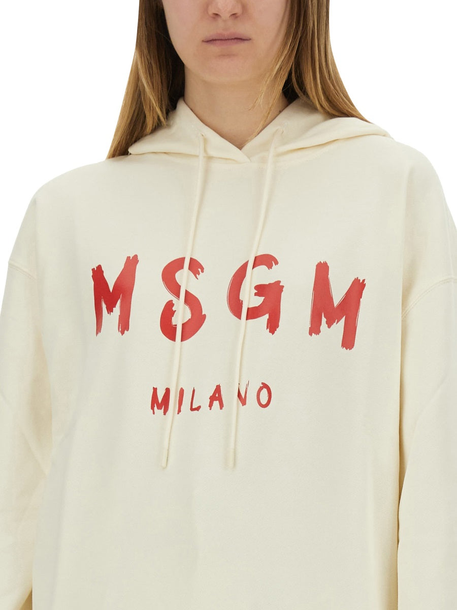 Relaxed-Fit Sweatshirt with Brushed Logo