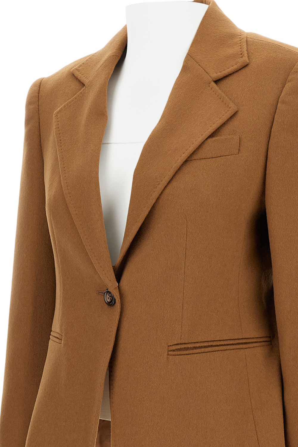 Fitted Sable Baby Camel Short Jacket