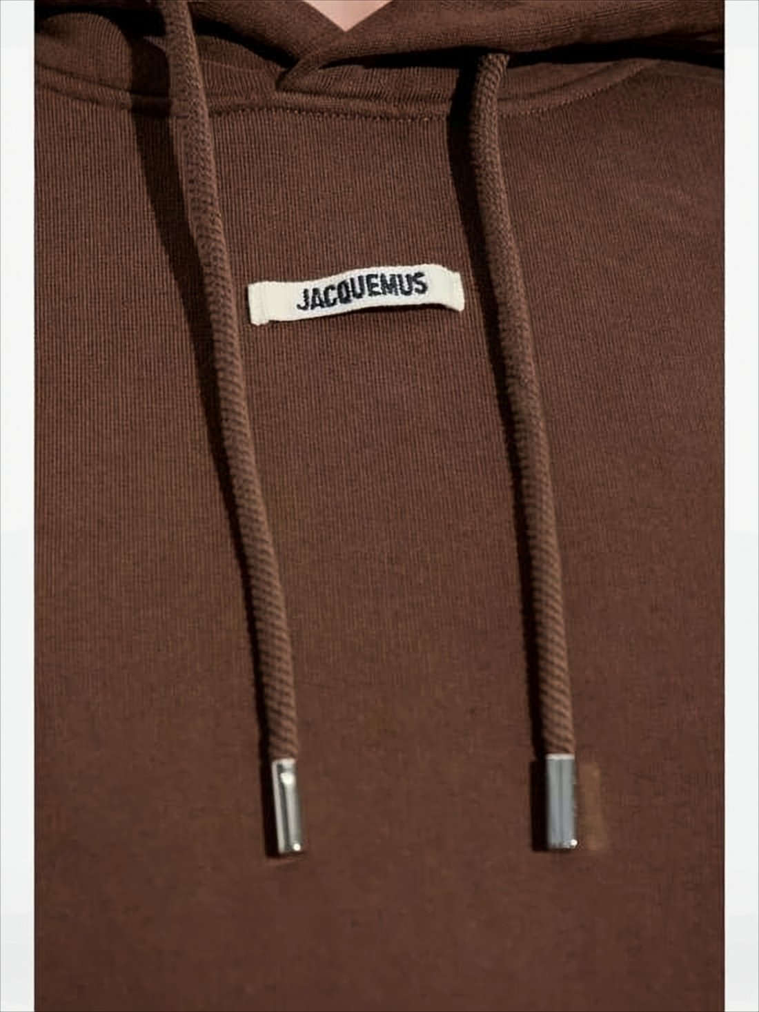 Cropped Brown Hoodie with Drawstring