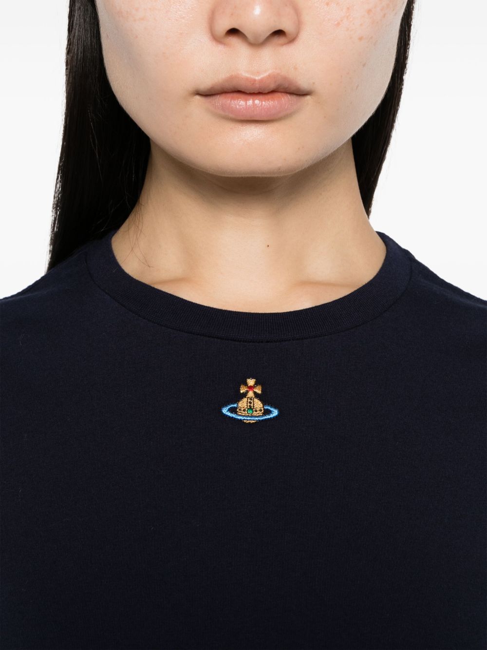 Midnight Blue Cotton Jersey T-Shirt
