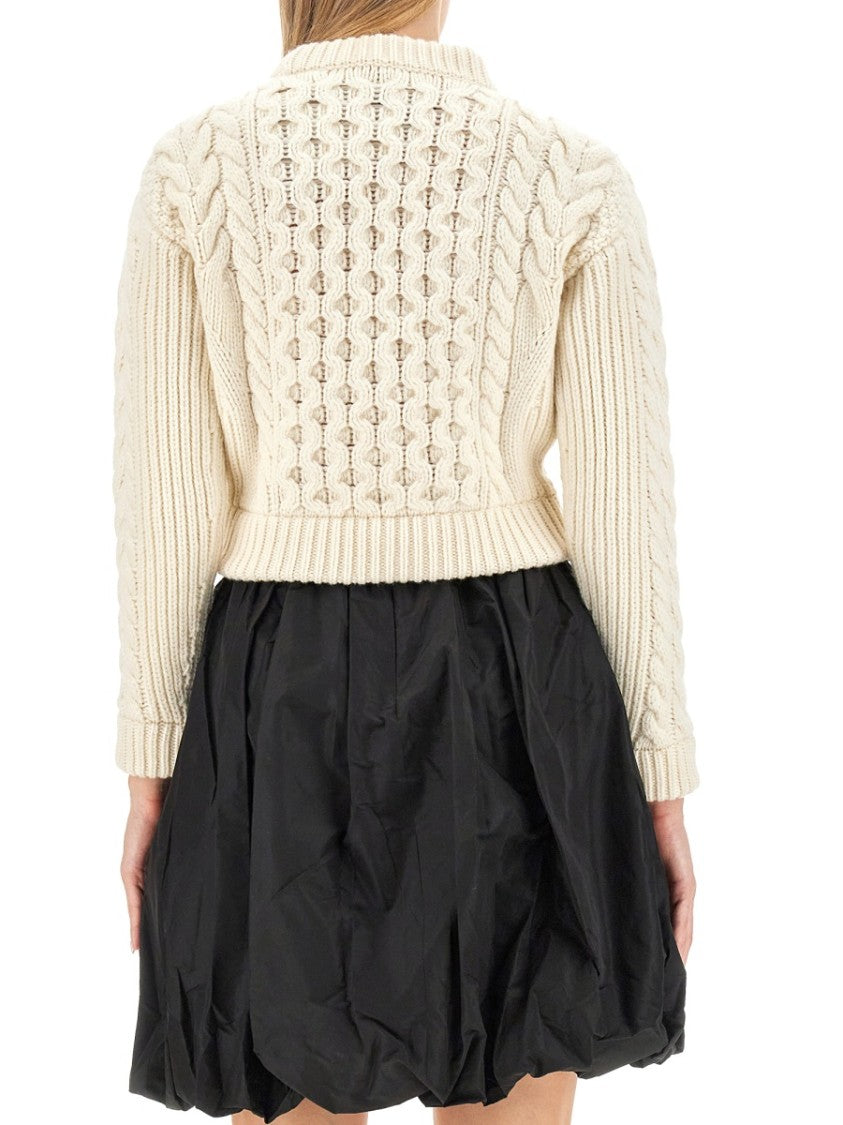 Textured Cable Knit Sweater