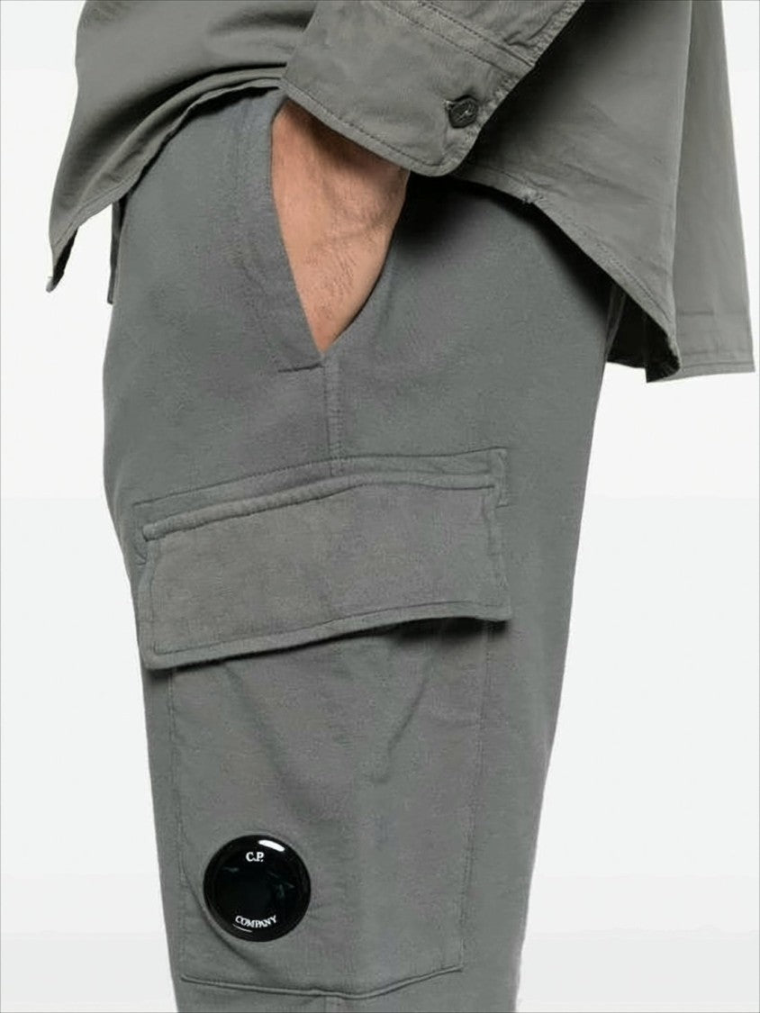 Relaxed Fit Cotton Shorts with Flap Pocket