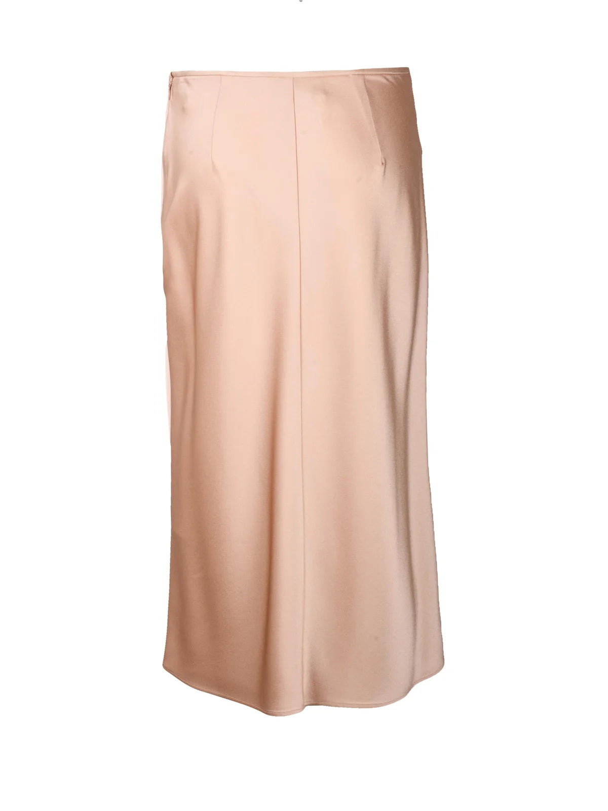 Fluid Midi Skirt with Satin Finish