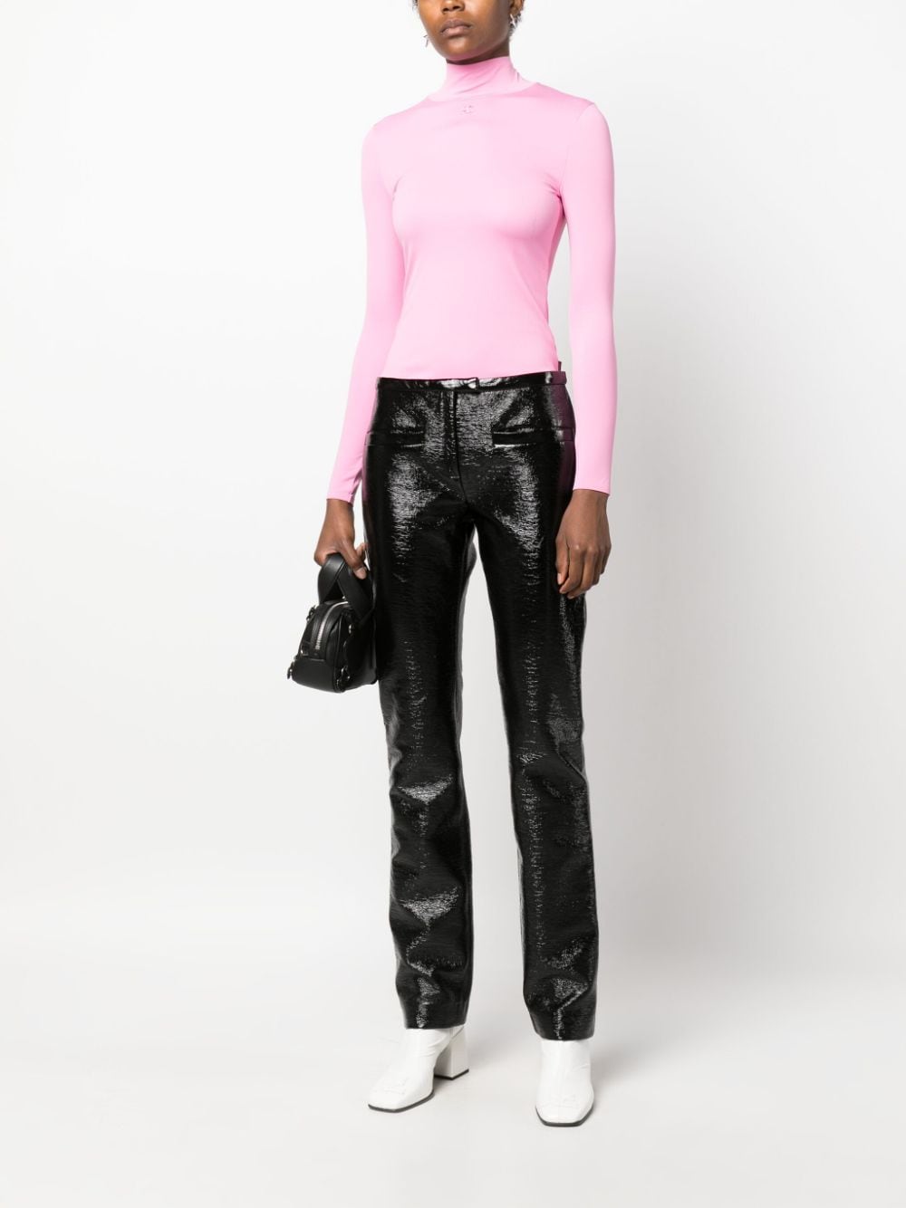 Crinkled Patent Vinyl Trousers