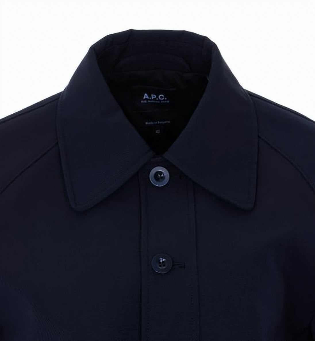 Structured Blue Jacket With Classic Collar