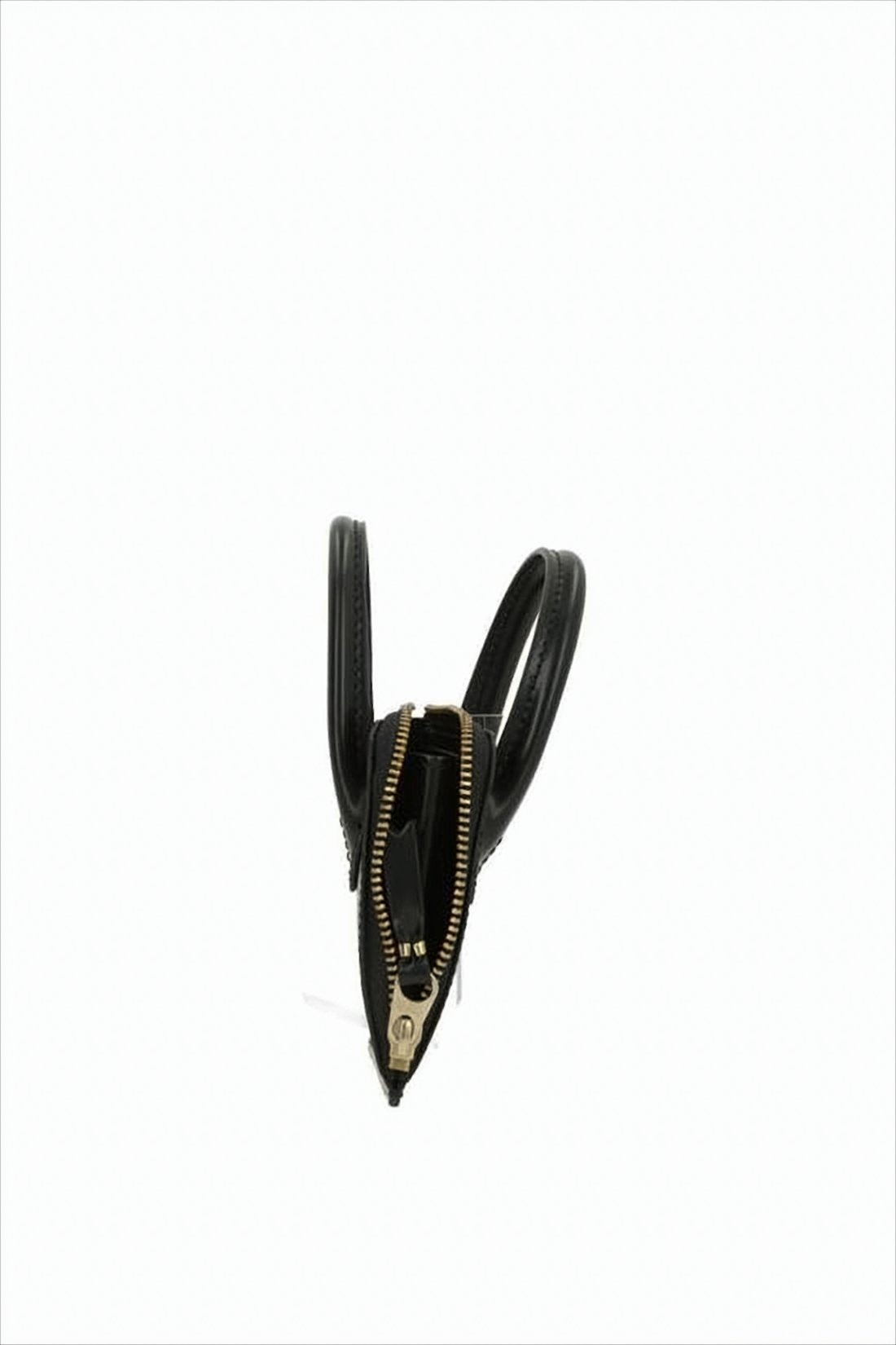 Compact Smooth Leather Cardholder with Zip Closure