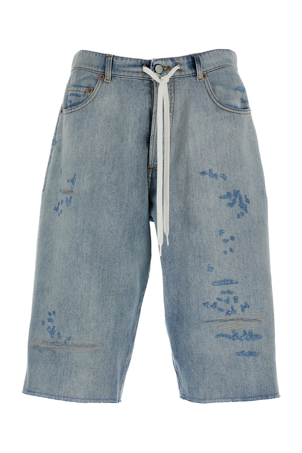 Denim Cut-Off Trousers