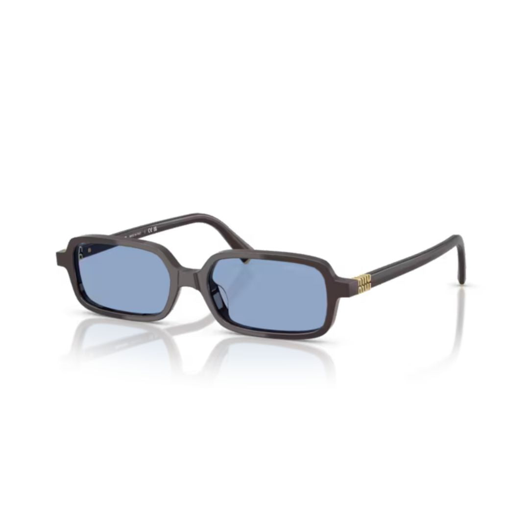 0mu 11zs Rectangular Black Acetate Sunglasses