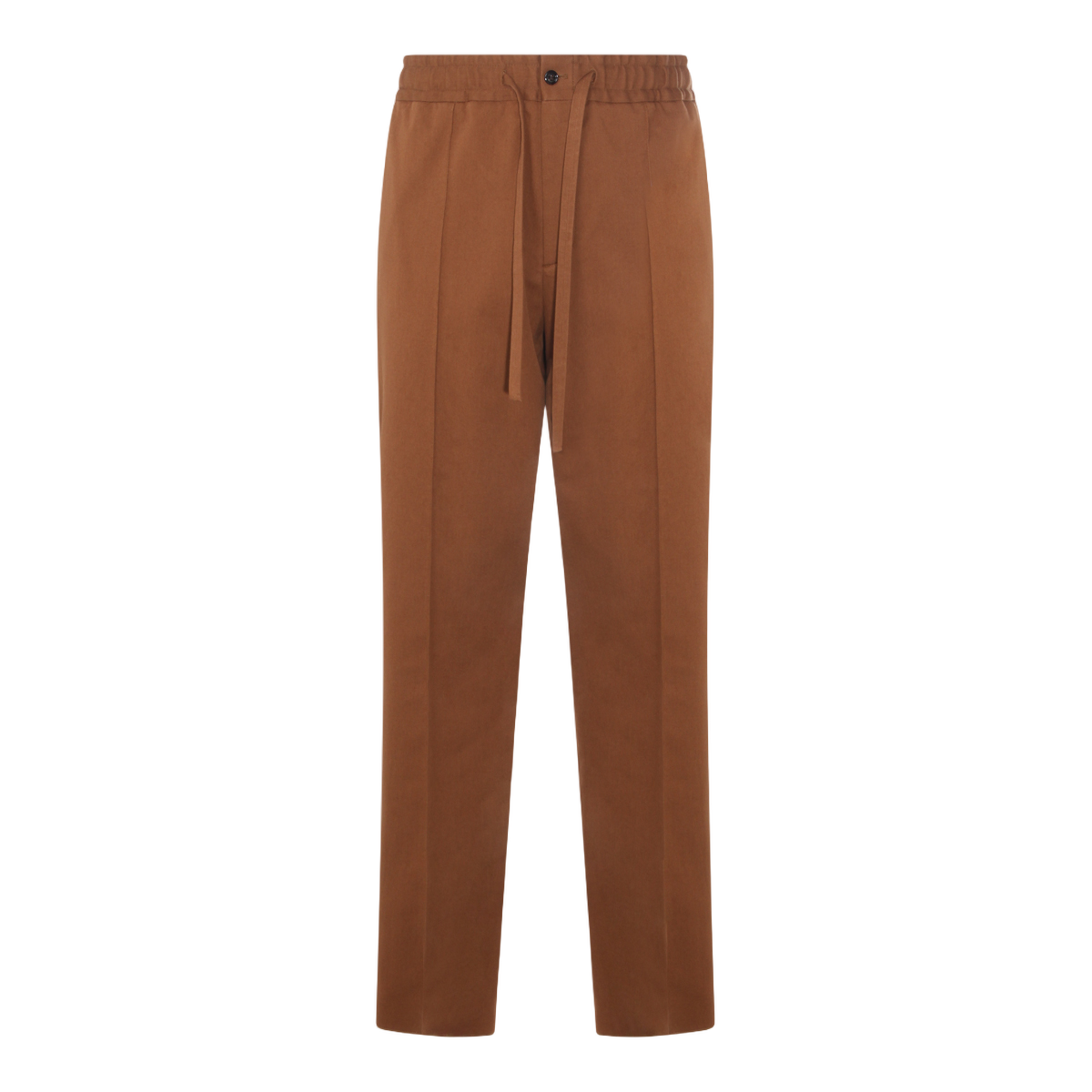 Straight-Leg Casual Trousers With Drawstring Waistband