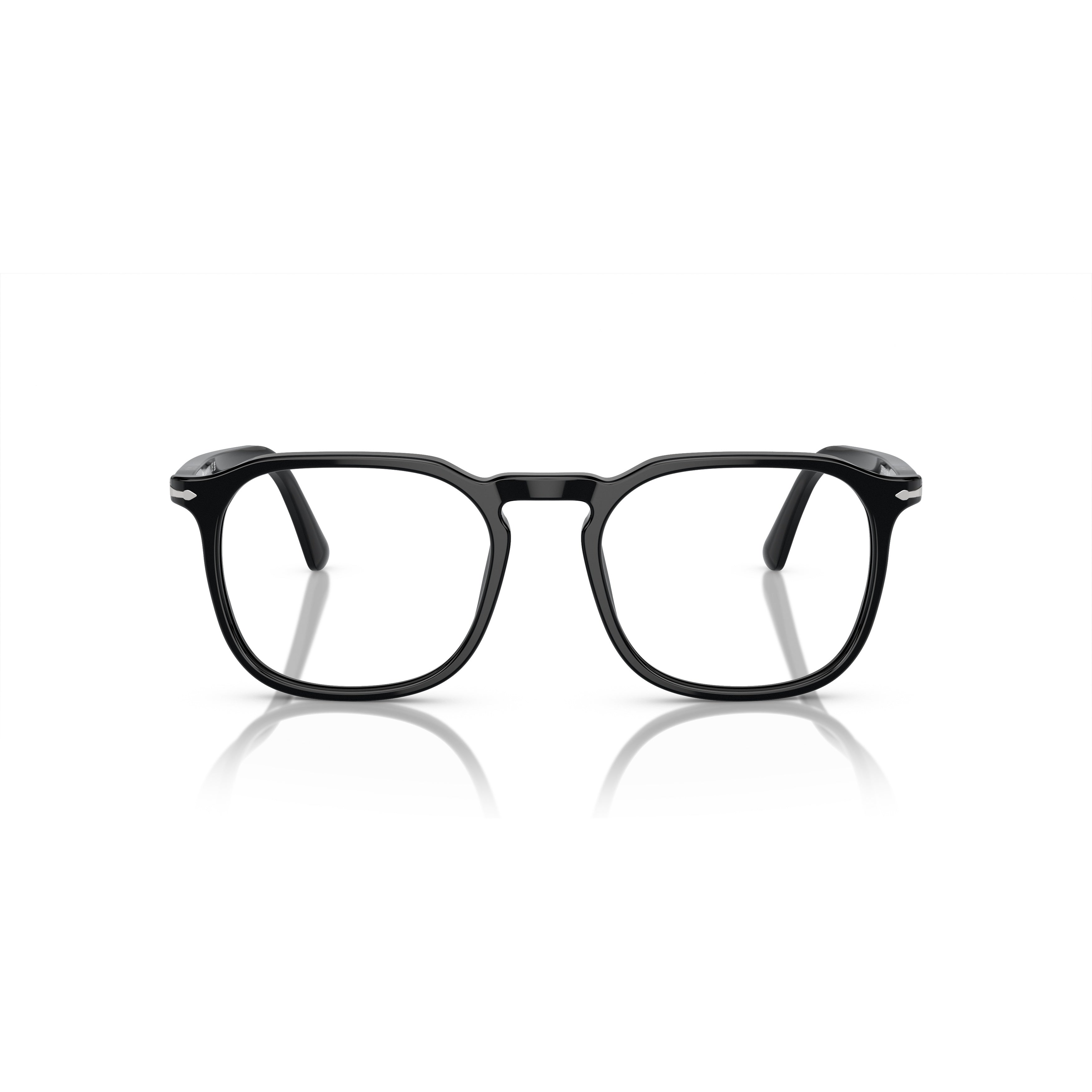 0po3337v Square Frame Eyeglasses with Arrow-Shaped Accents
