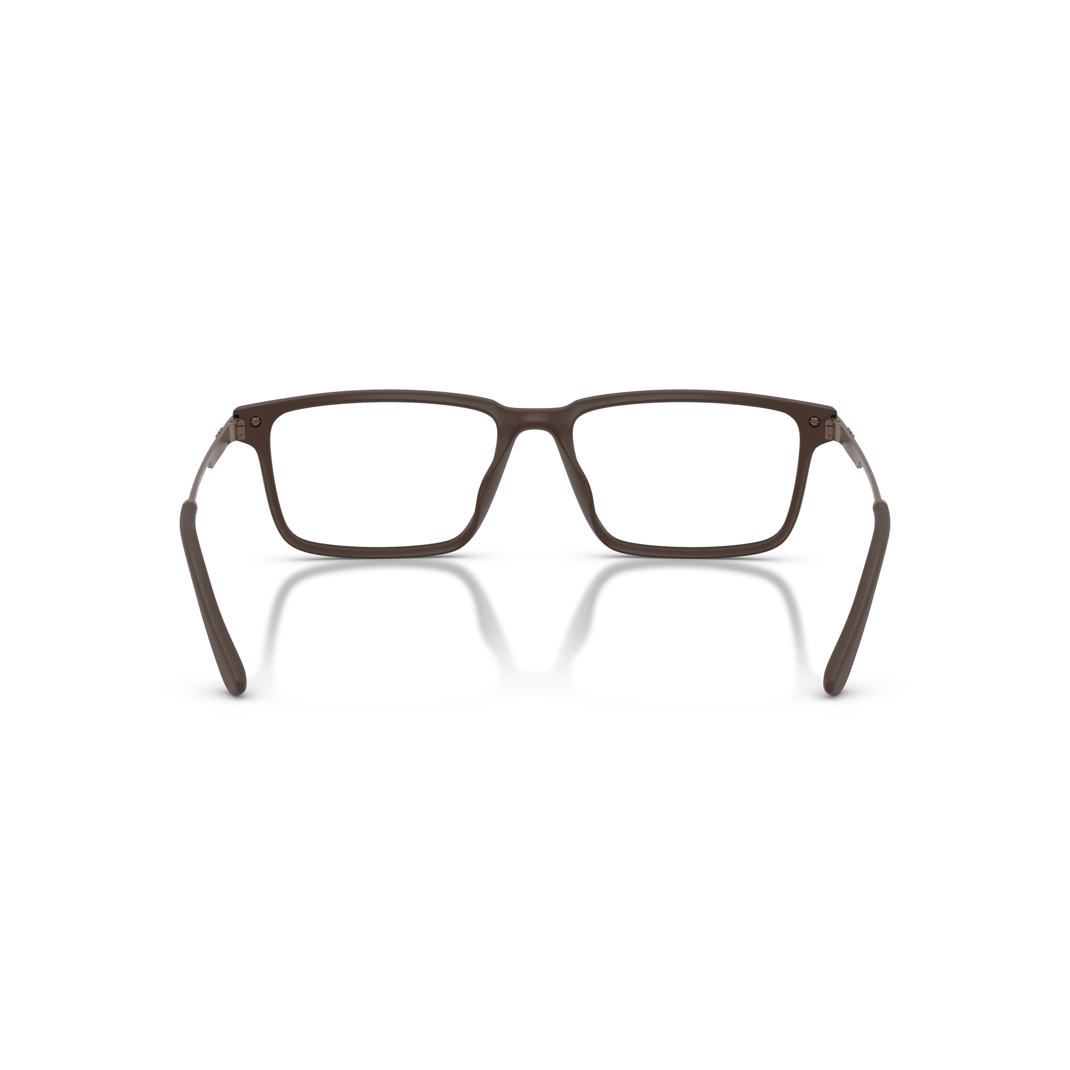0ea3268u Rectangular Matte Finish Eyeglasses with Curved Temples