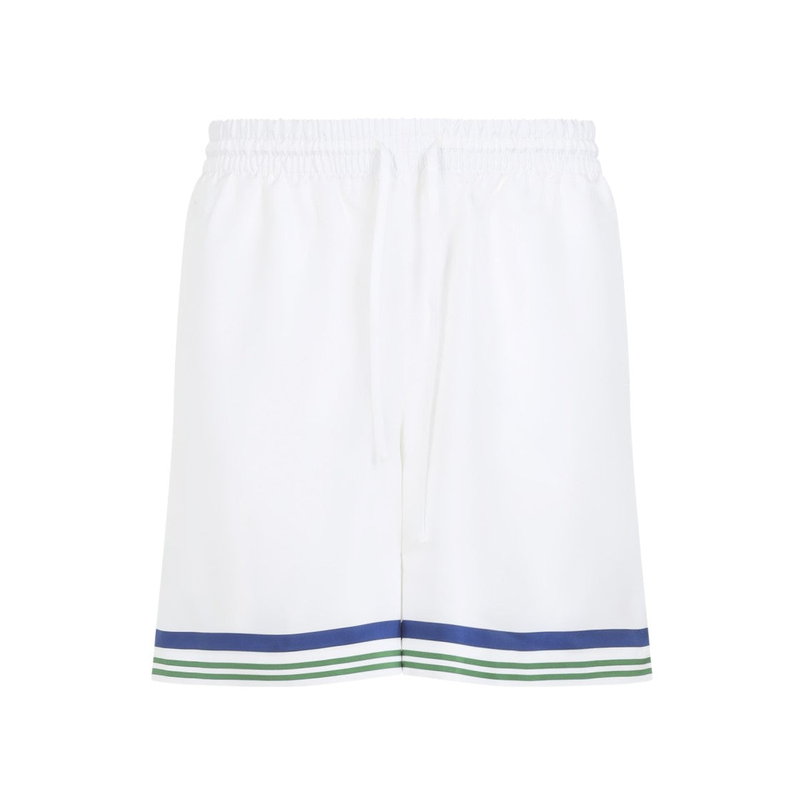 Multicolour Silk Bermudas With Graphic Print
