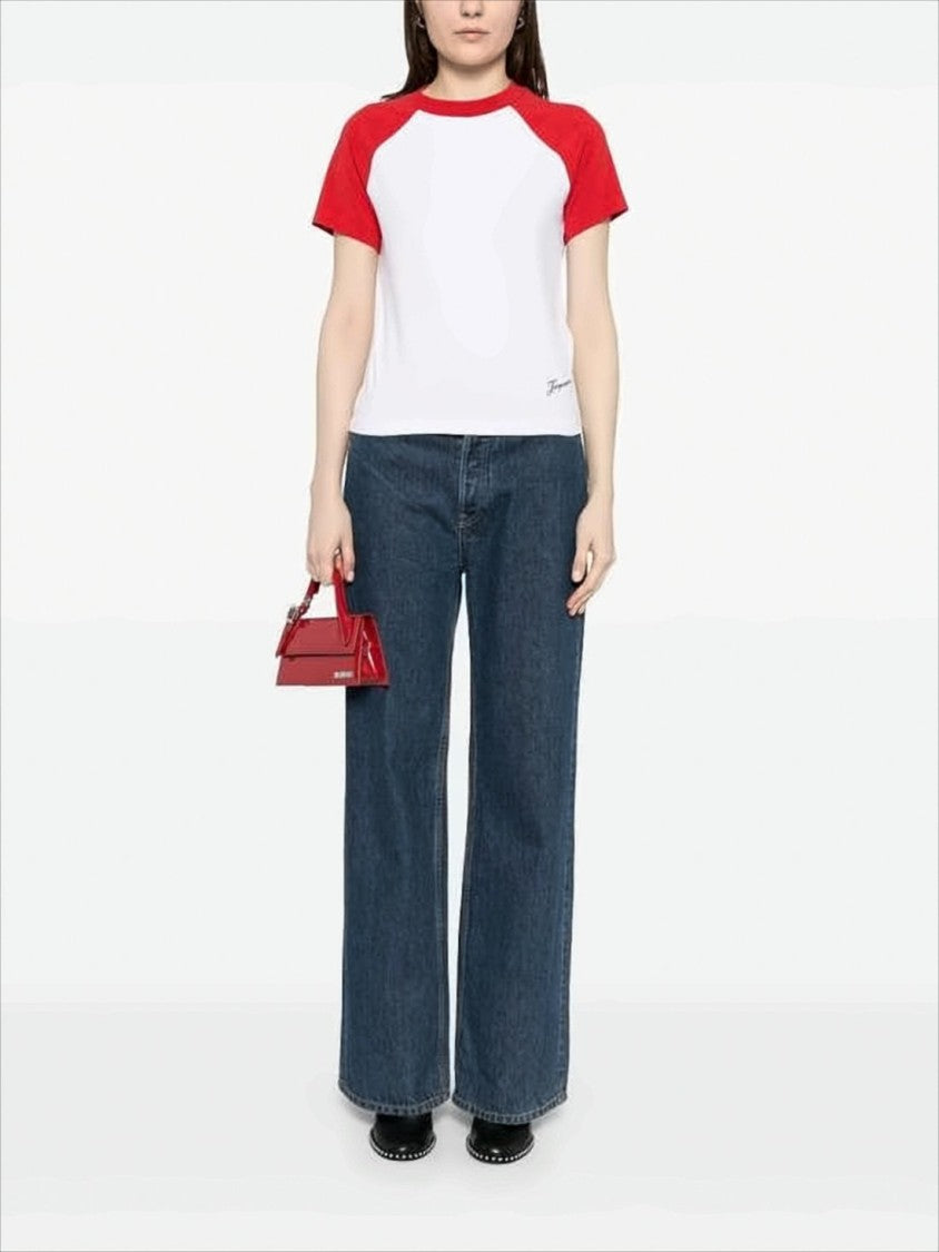 Classic Raglan Short-Sleeve T-Shirt With Contrasting Details