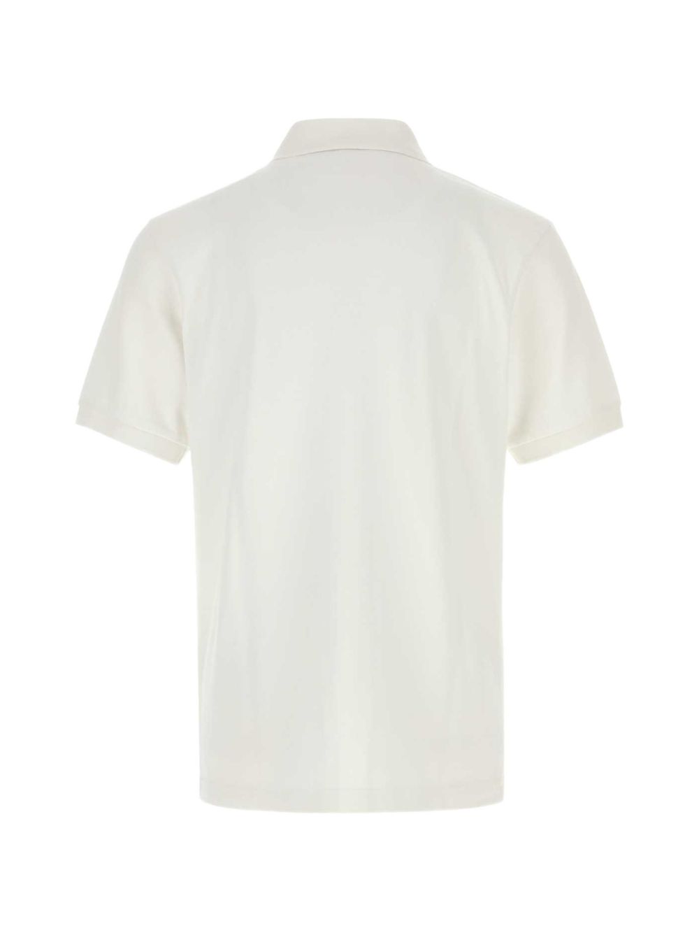 White Minimalist Short-Sleeved Polo Shirt