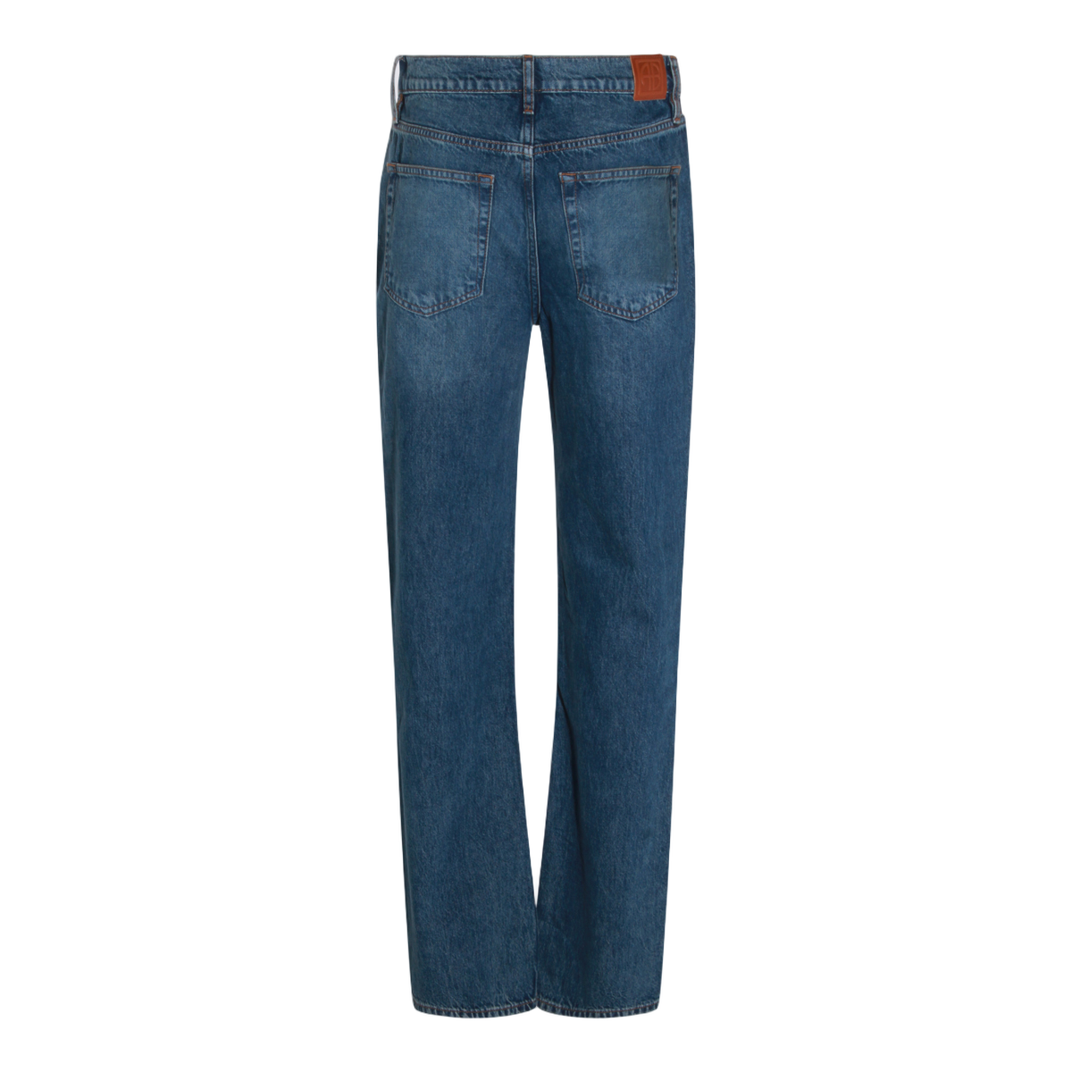 Straight-Leg Jeans with Traditional Five-Pocket Design