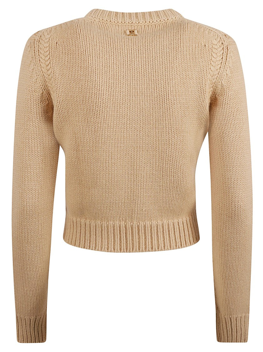 Krótki sweter z okrągłym dekoltem