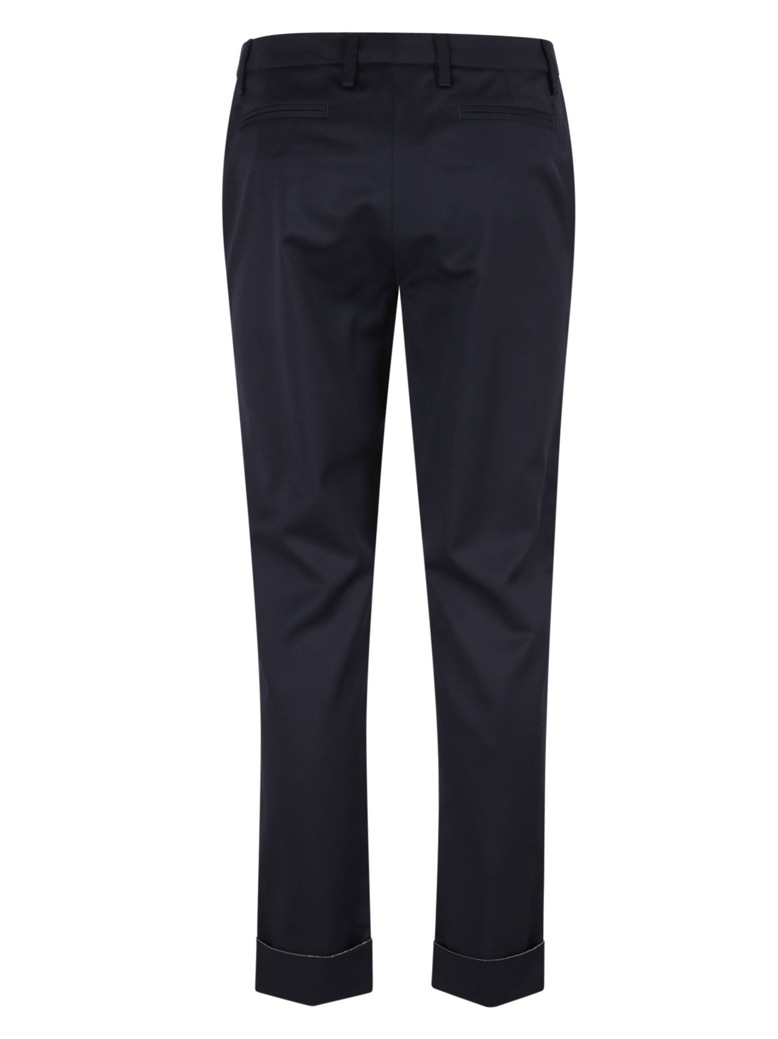 Straight-Leg Black Trousers with Tailored Design