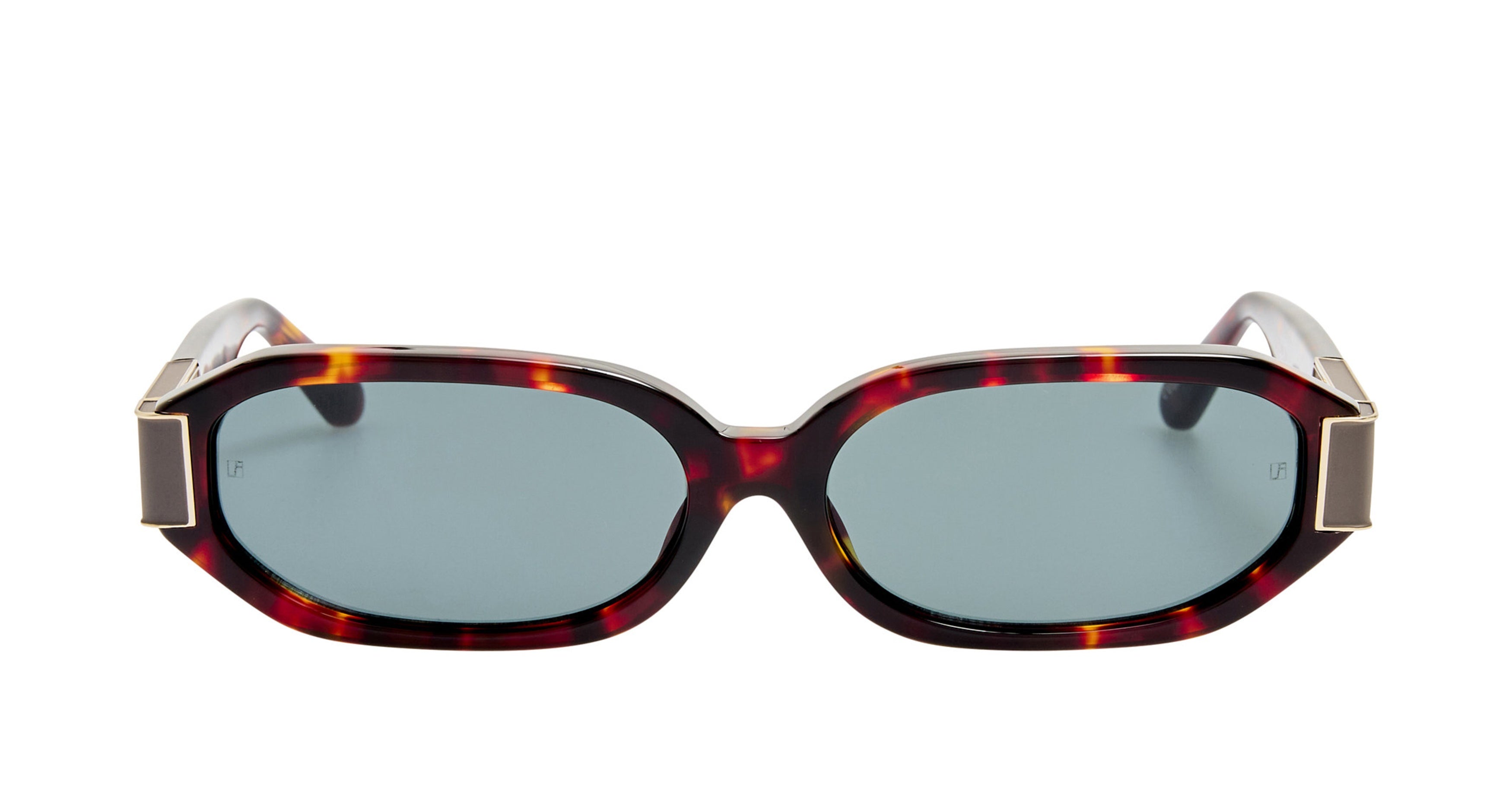 Lfl Oversized Geometric Tortoiseshell Sunglasses with Gold-tone Accents