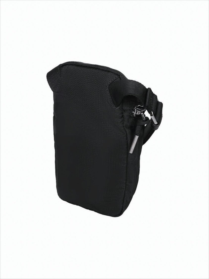 Compact Black Polyamide Belt Bag with Adjustable Strap
