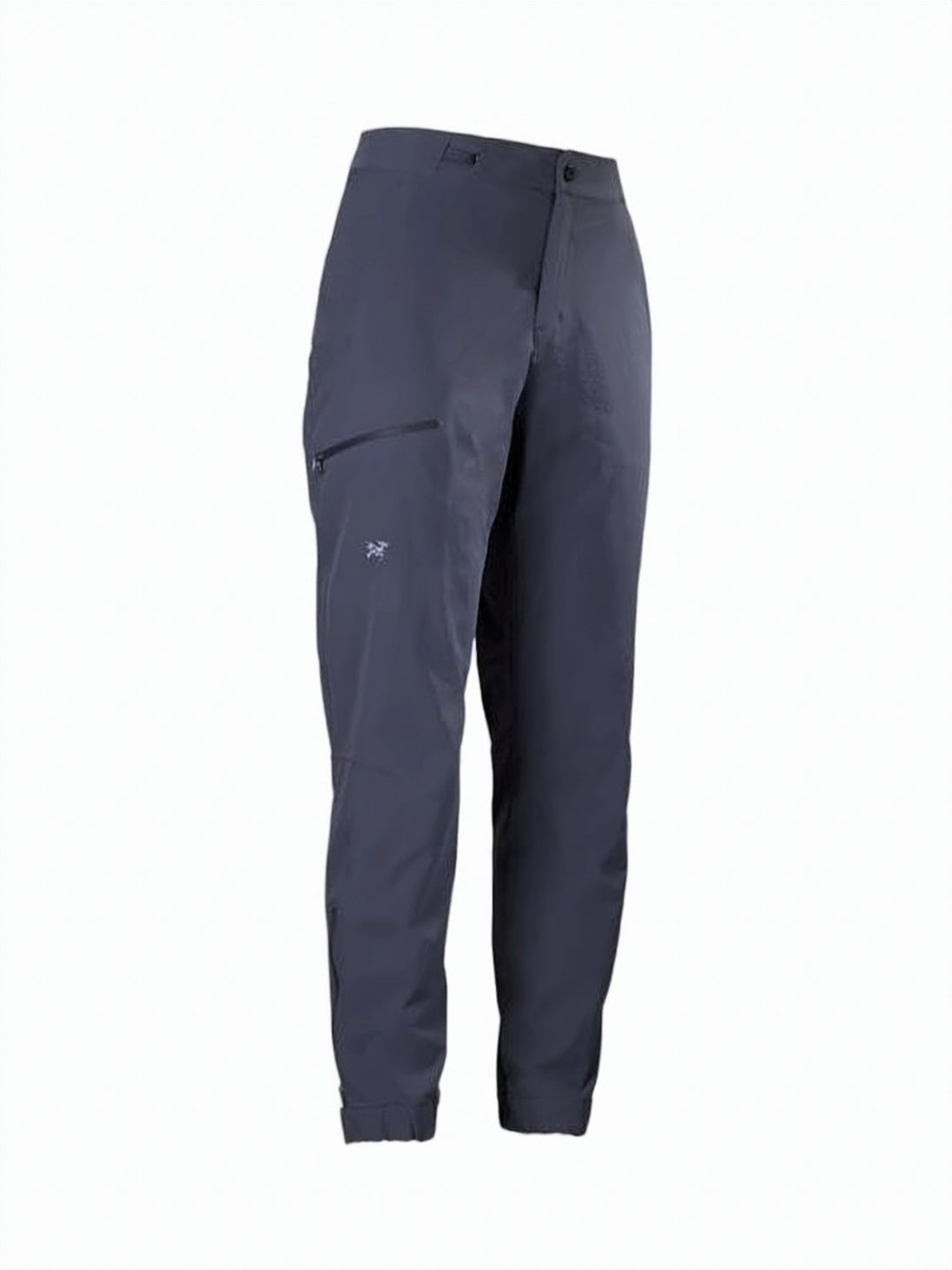 Blue Straight Pants with Detailing