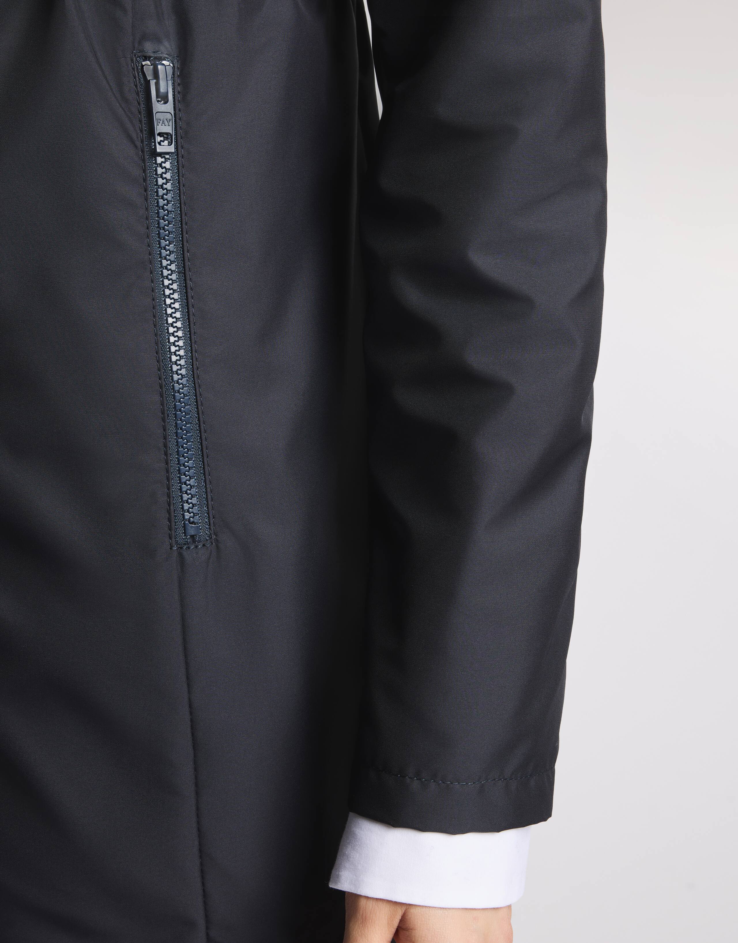 Versatile Baltic Blue Jacket with Adjustable Closure