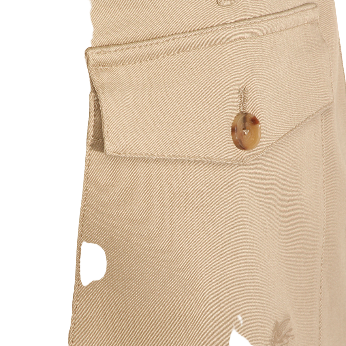 Straight-Leg Casual Trousers with Flap Pockets