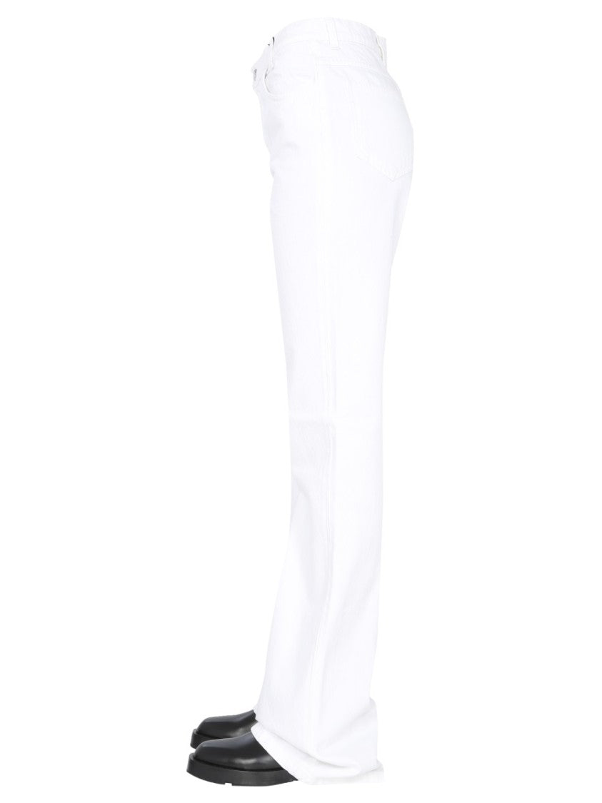 High-Waist Flared Jeans With Five-Pocket Design