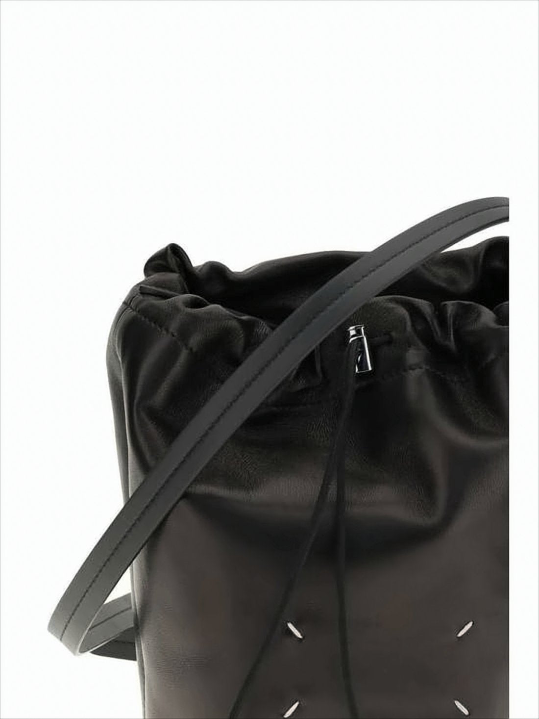 Bucket-Style Shoulder Bag with Drawstring Closure