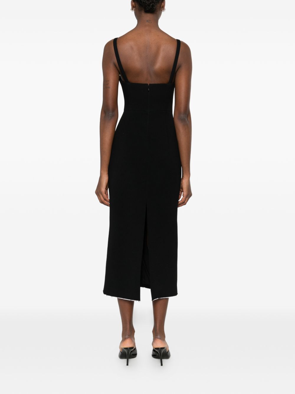 Fitted Black Midi Dress