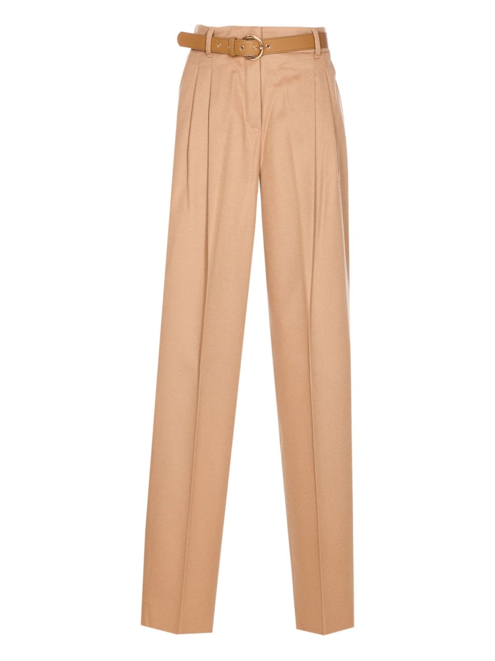 Wide-Leg Trousers With Pleated Design