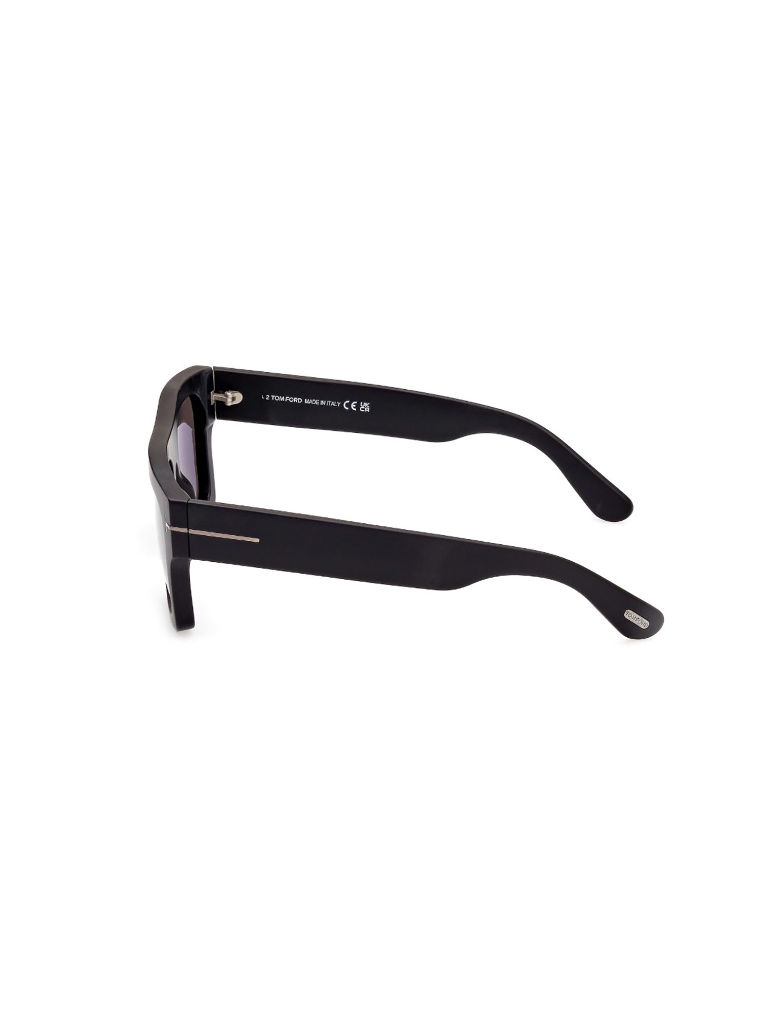 Angular Black Frame Sunglasses with Tinted Lenses