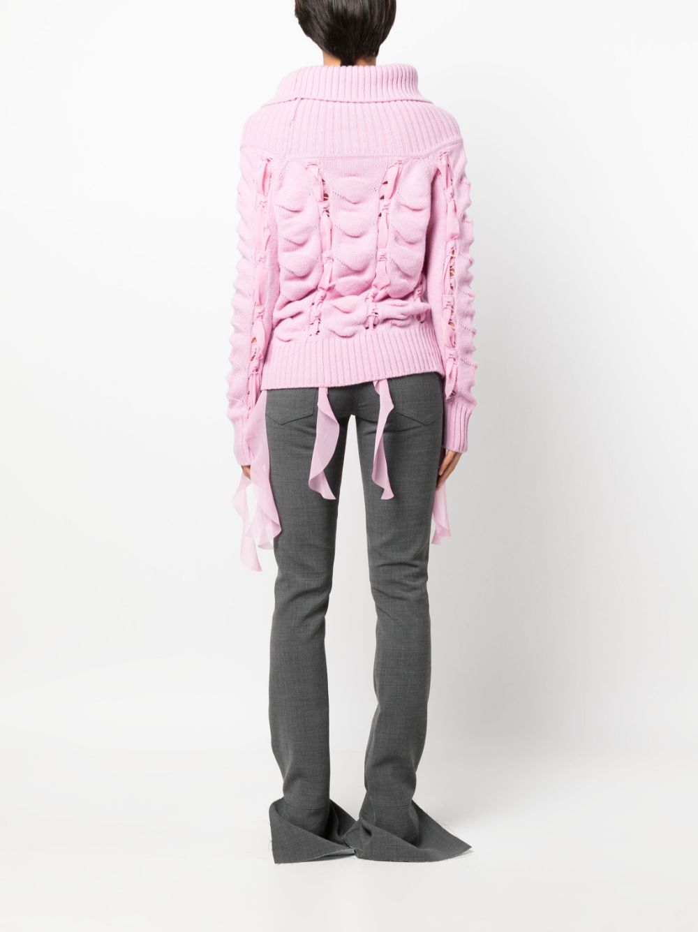 Light Pink Wool Roll-Neck Jumper