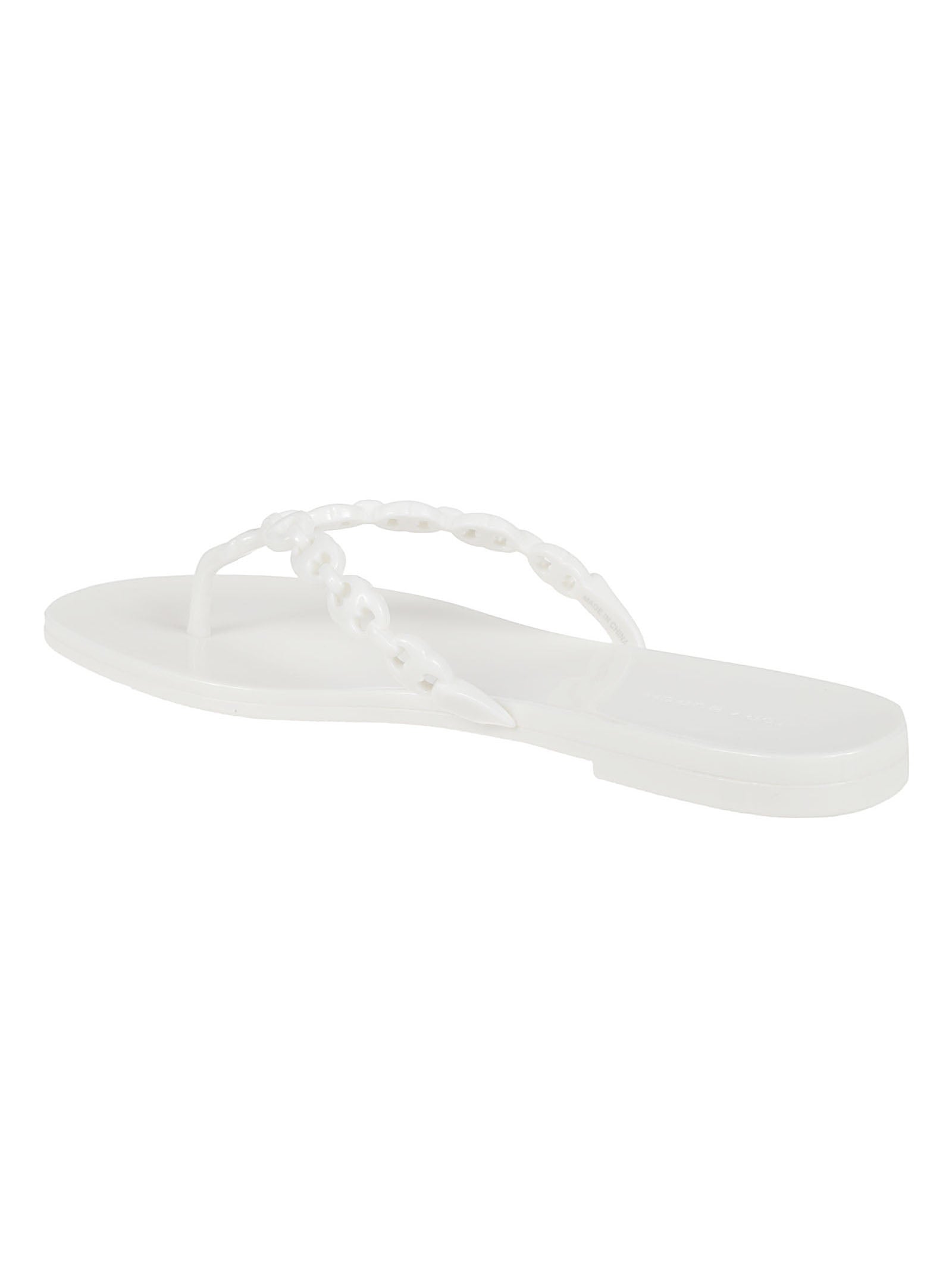 Gemini Thong Sandals with Chain-Link Detailing