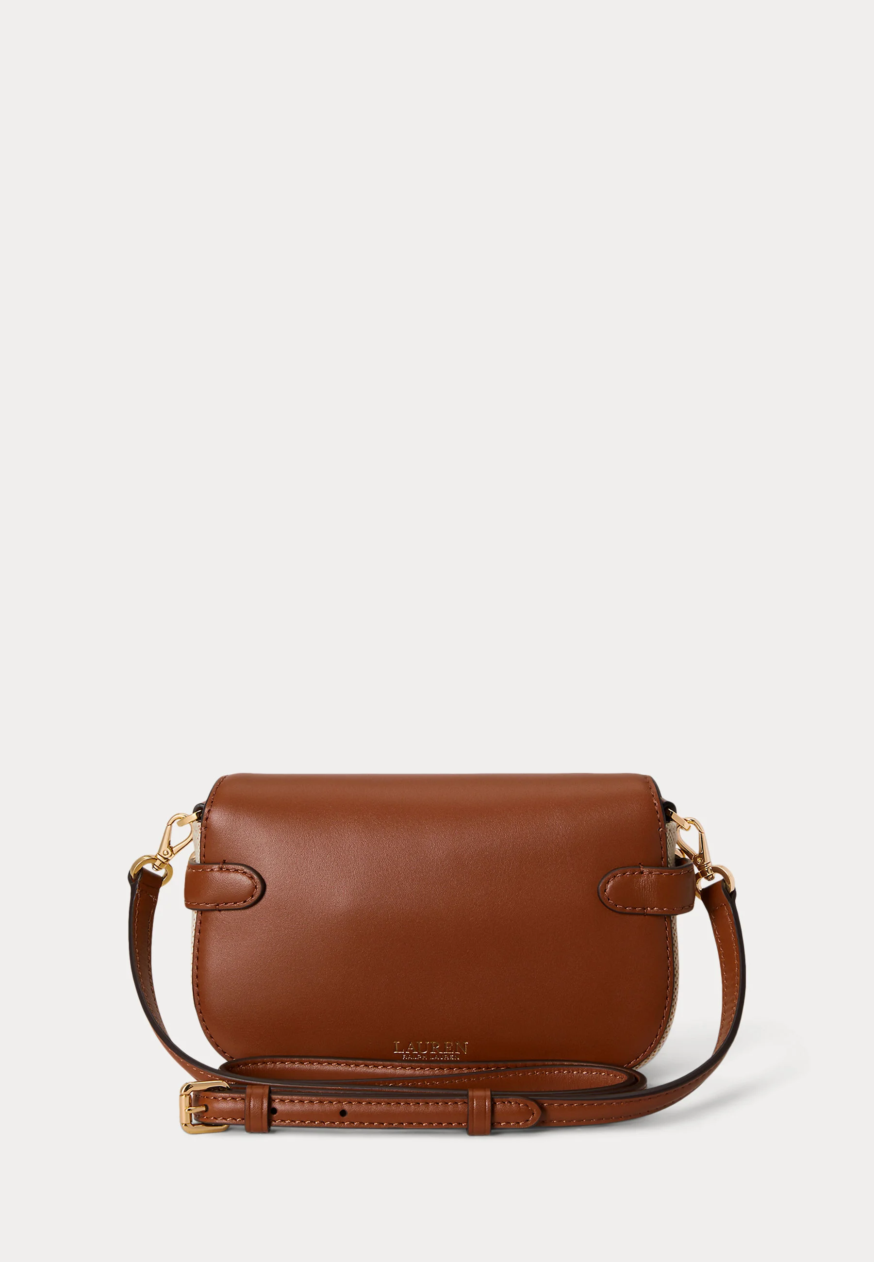 Structured Shoulder Bag with Smooth Leather Flap