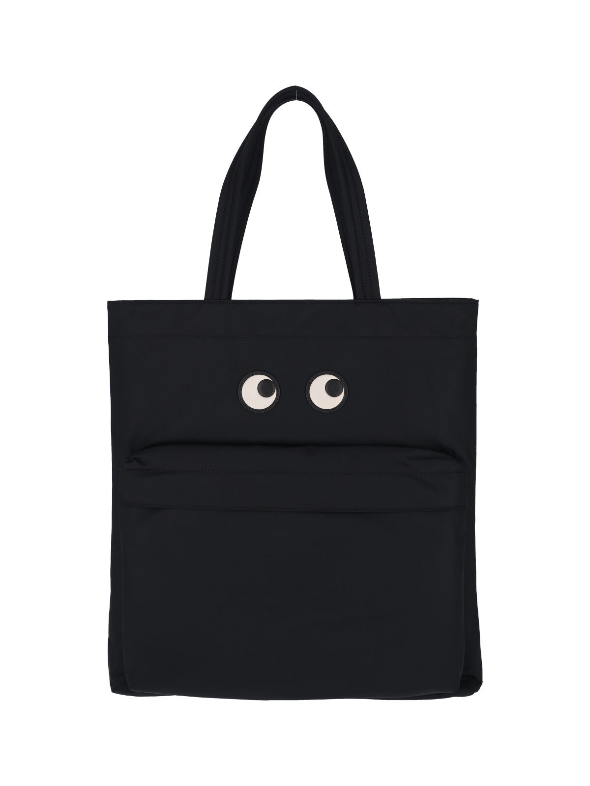 Nylon Tote with Leather Trims