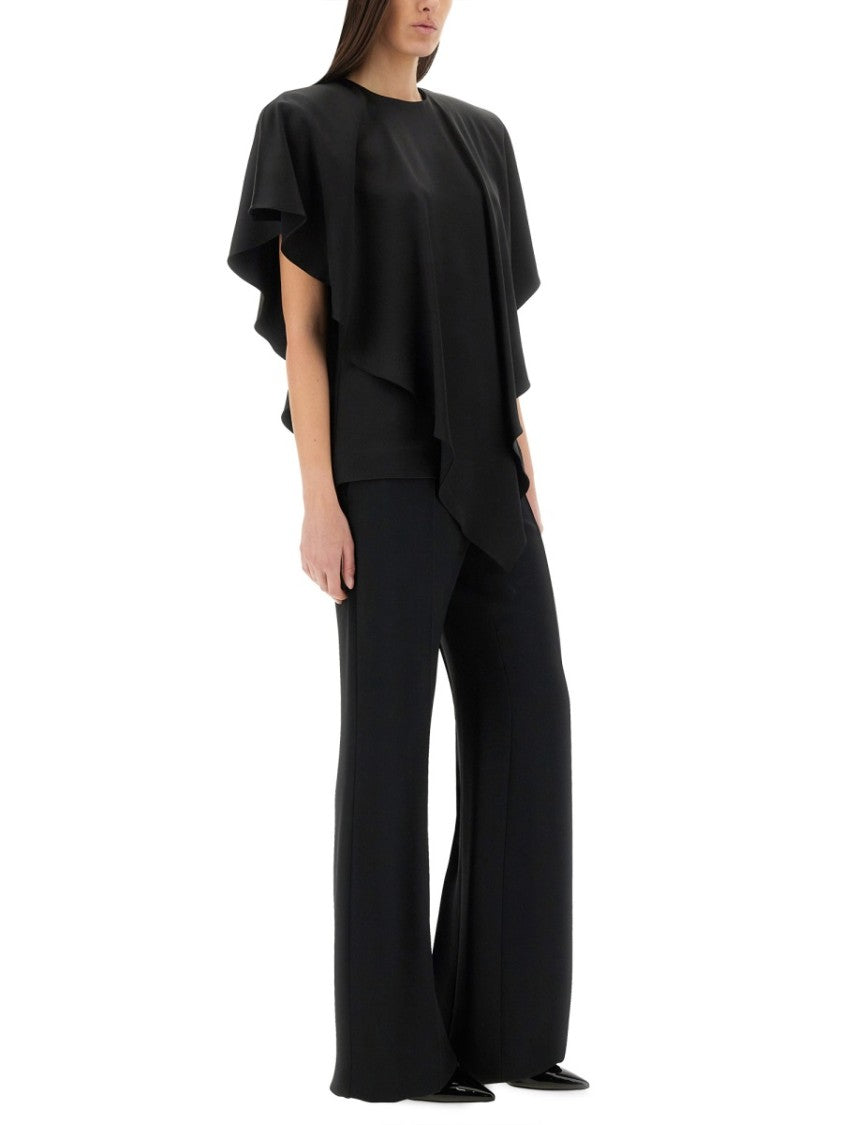 Draped Black Top
