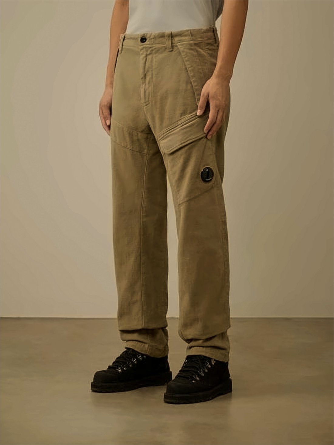 Relaxed Fit Moleskin Stretch Cargo Pants