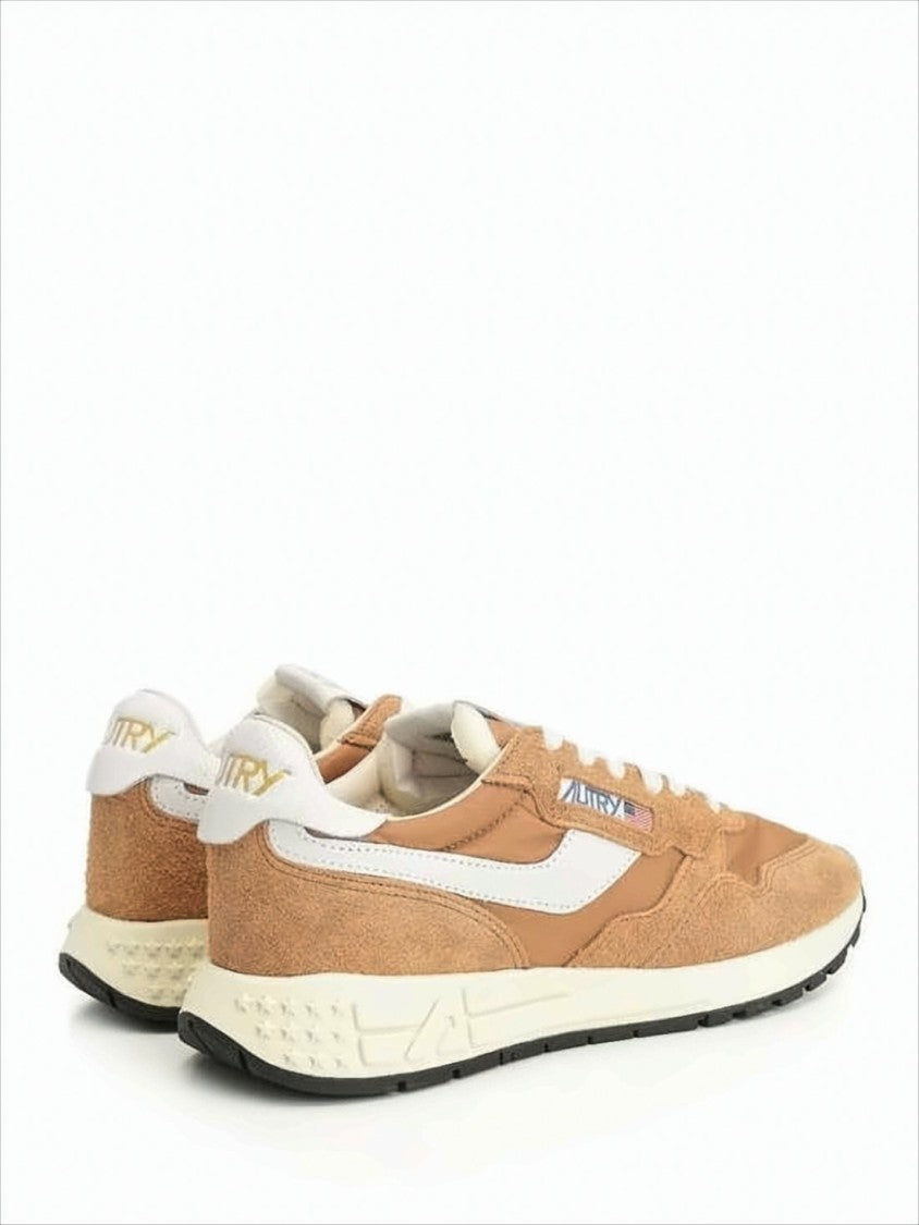 Low-Top Sneakers with Suede, Leather, and Nylon Mix
