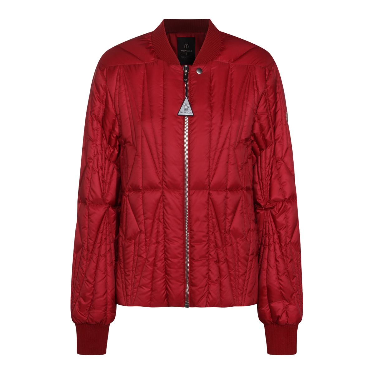 Quilted Red Bomber Jacket
