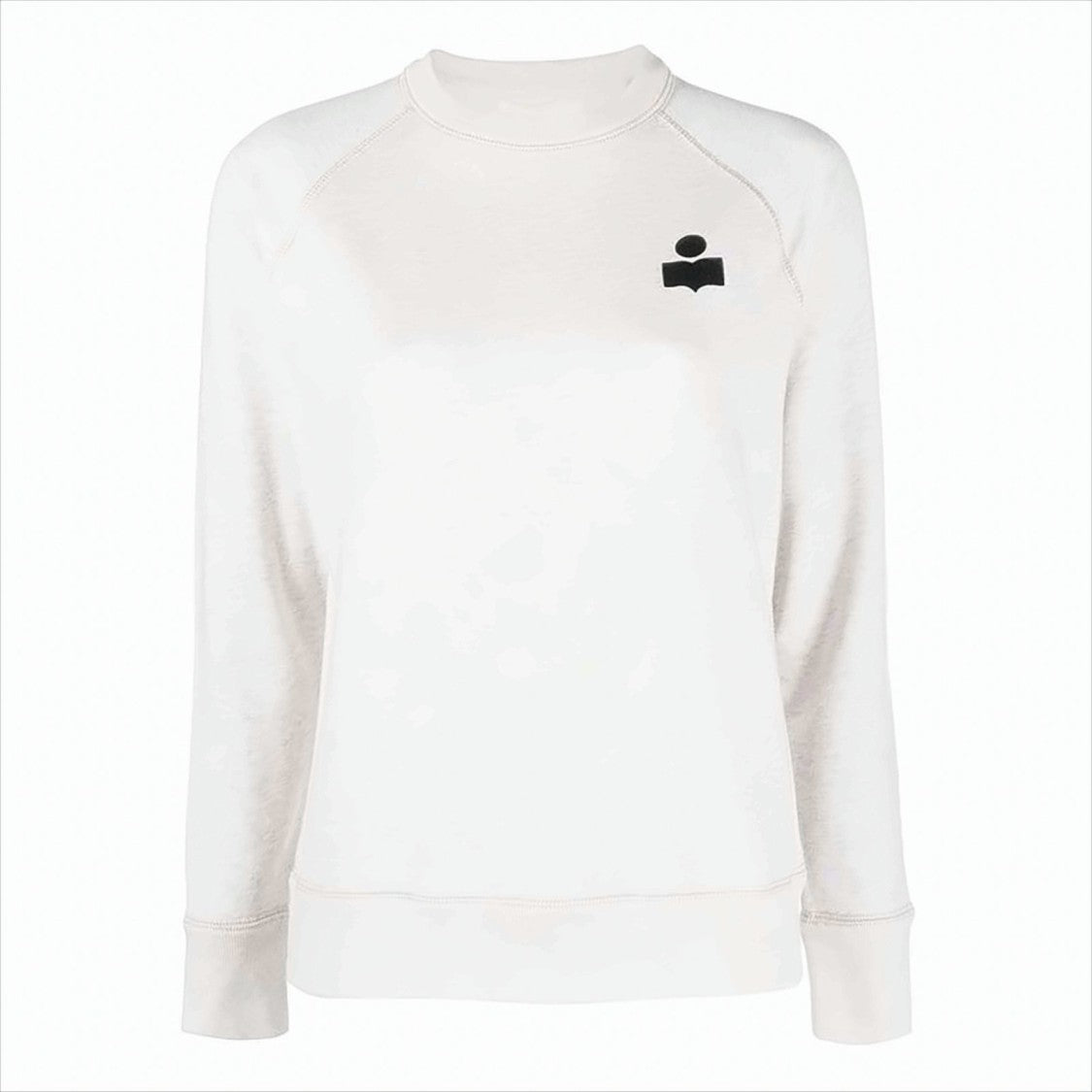 Minimalist White Sweatshirt With Embroidered Logo