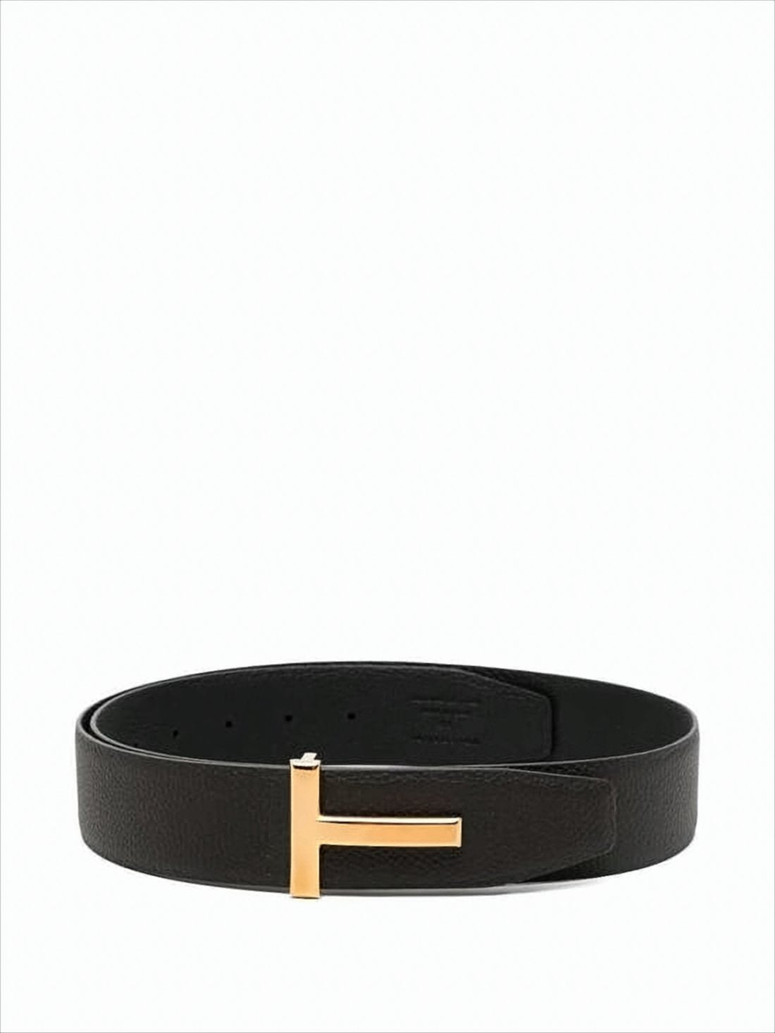 Textured Black Calf Leather Belt