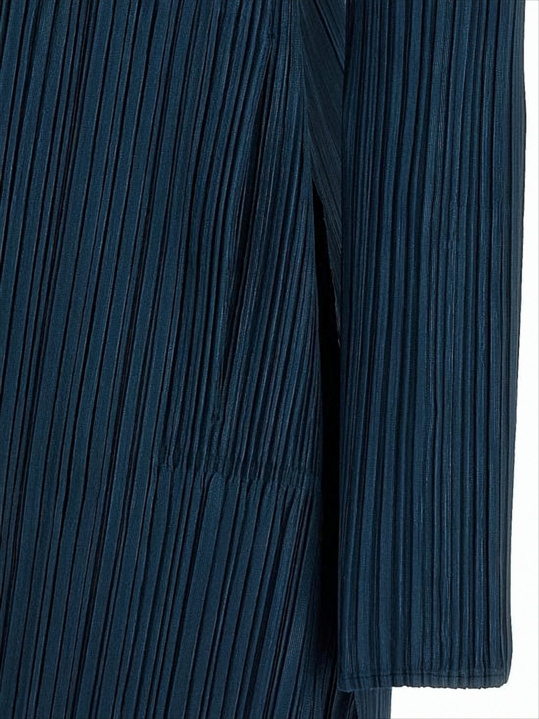 Pleated Design Open Front Cardigan