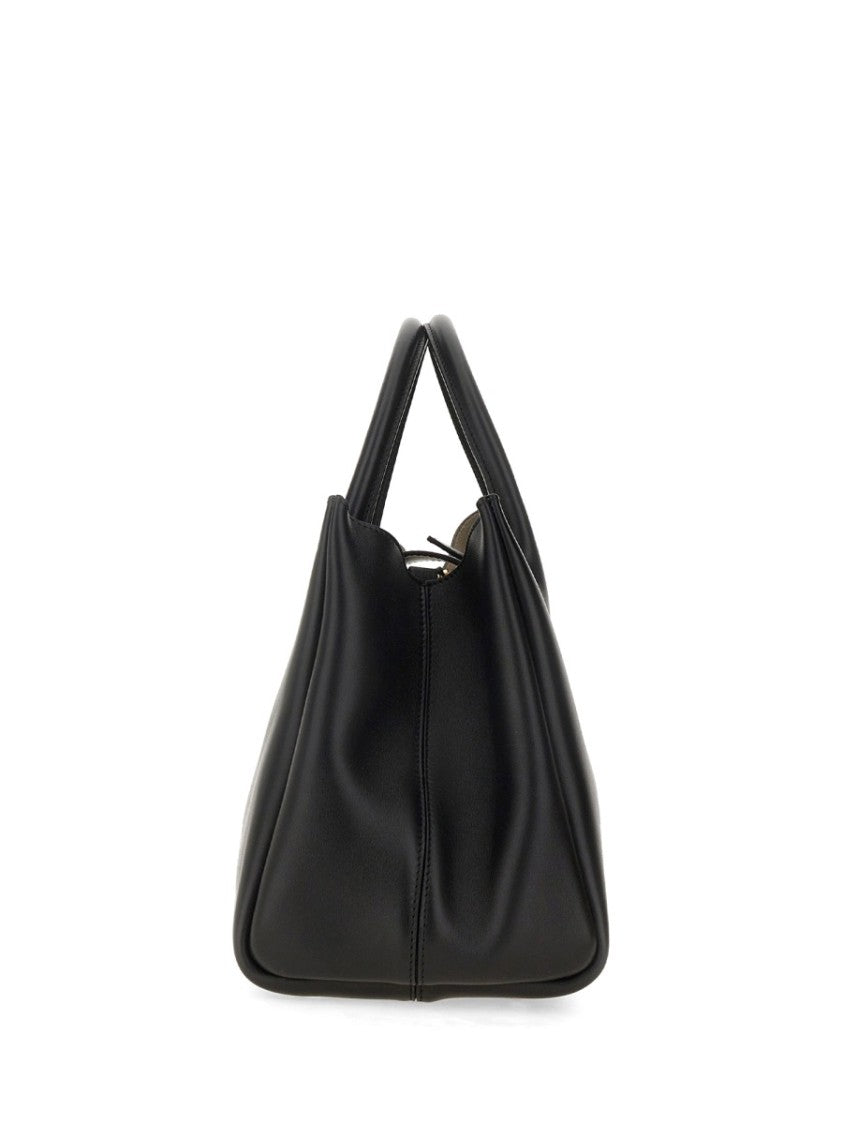 "L'octave" Structured Calf Leather Day Bag