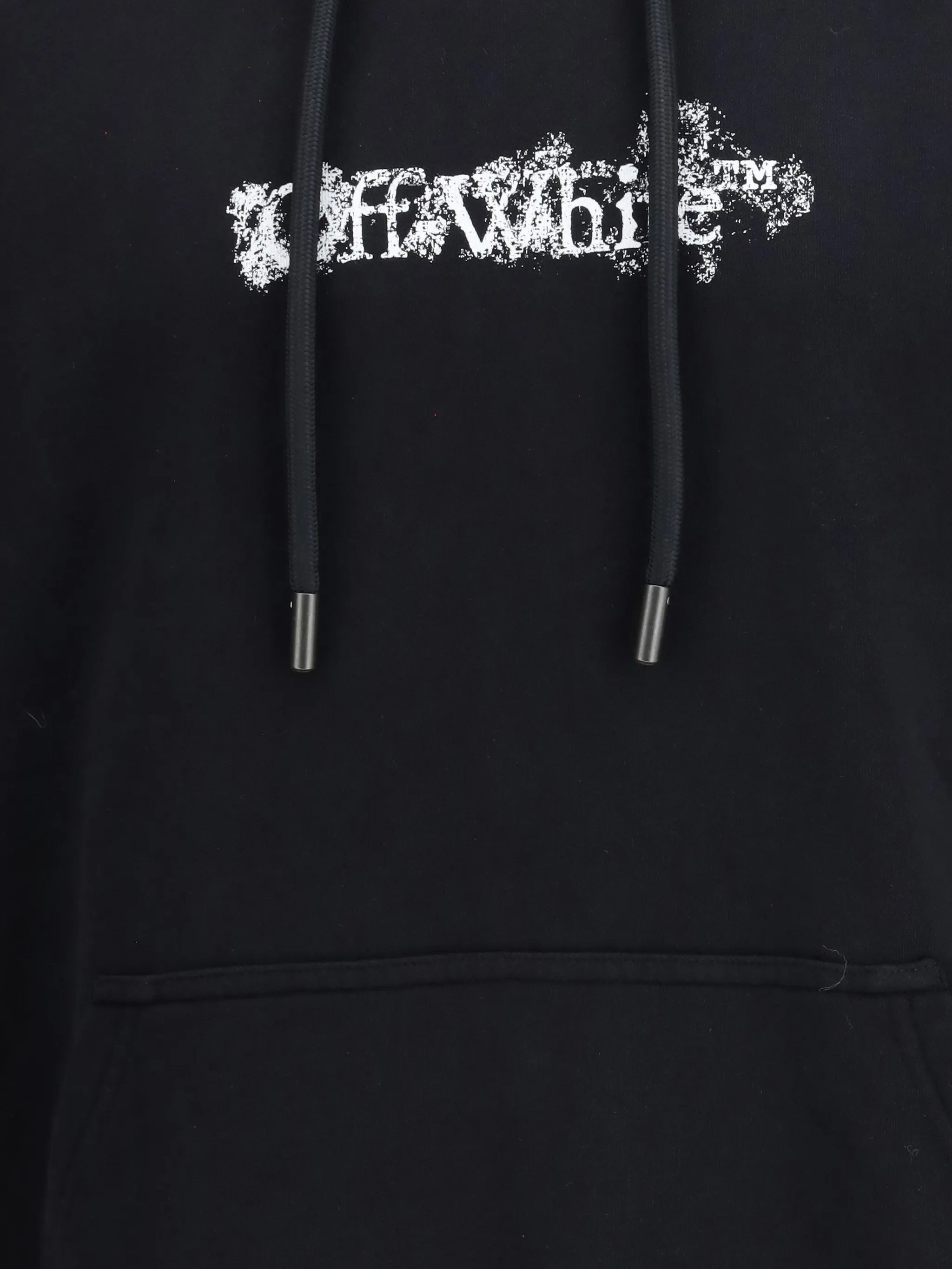 Black Heraldic Treshold Arrows Cotton Hoodie