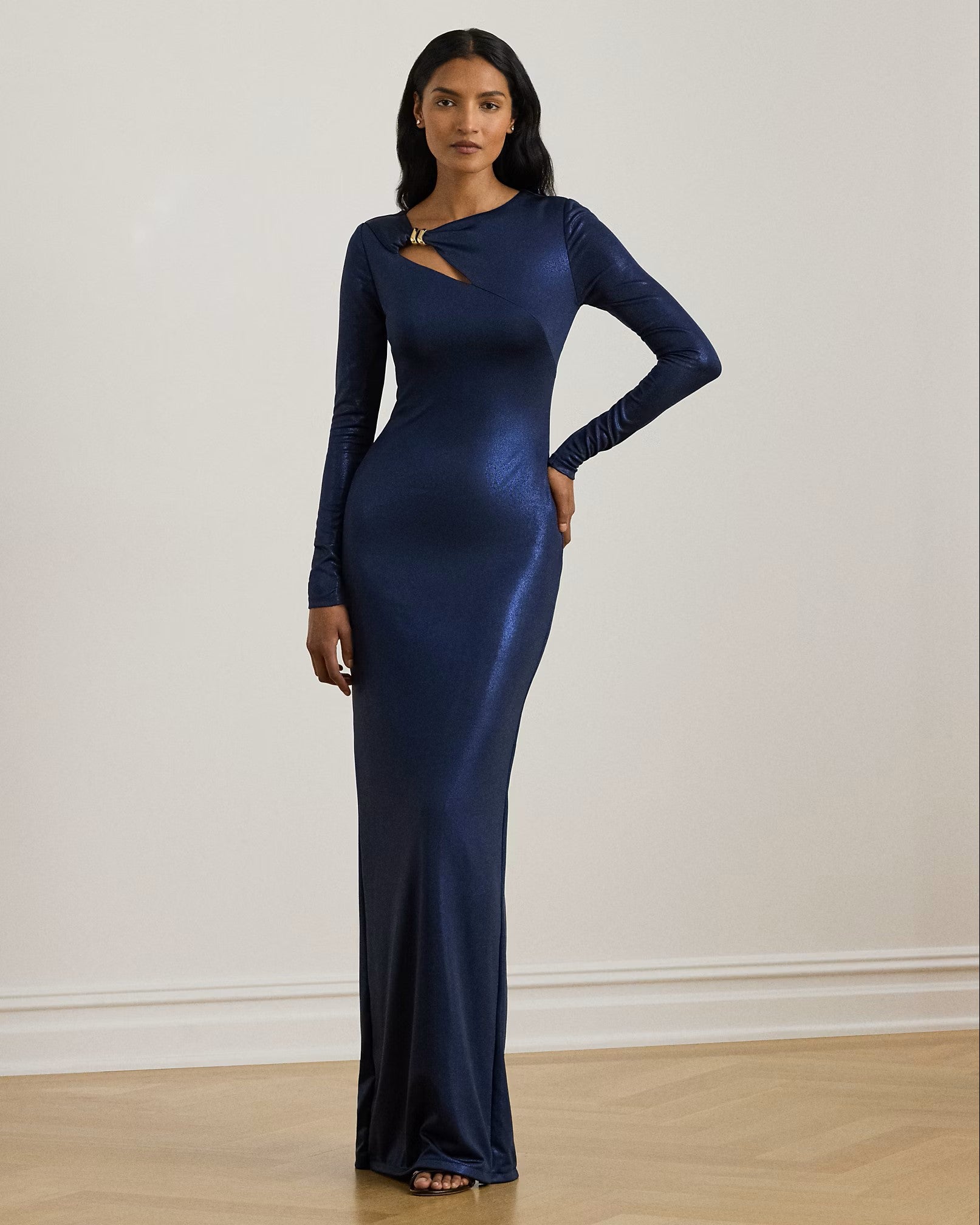 Navy Blue Burlington Matte Jersey Gown