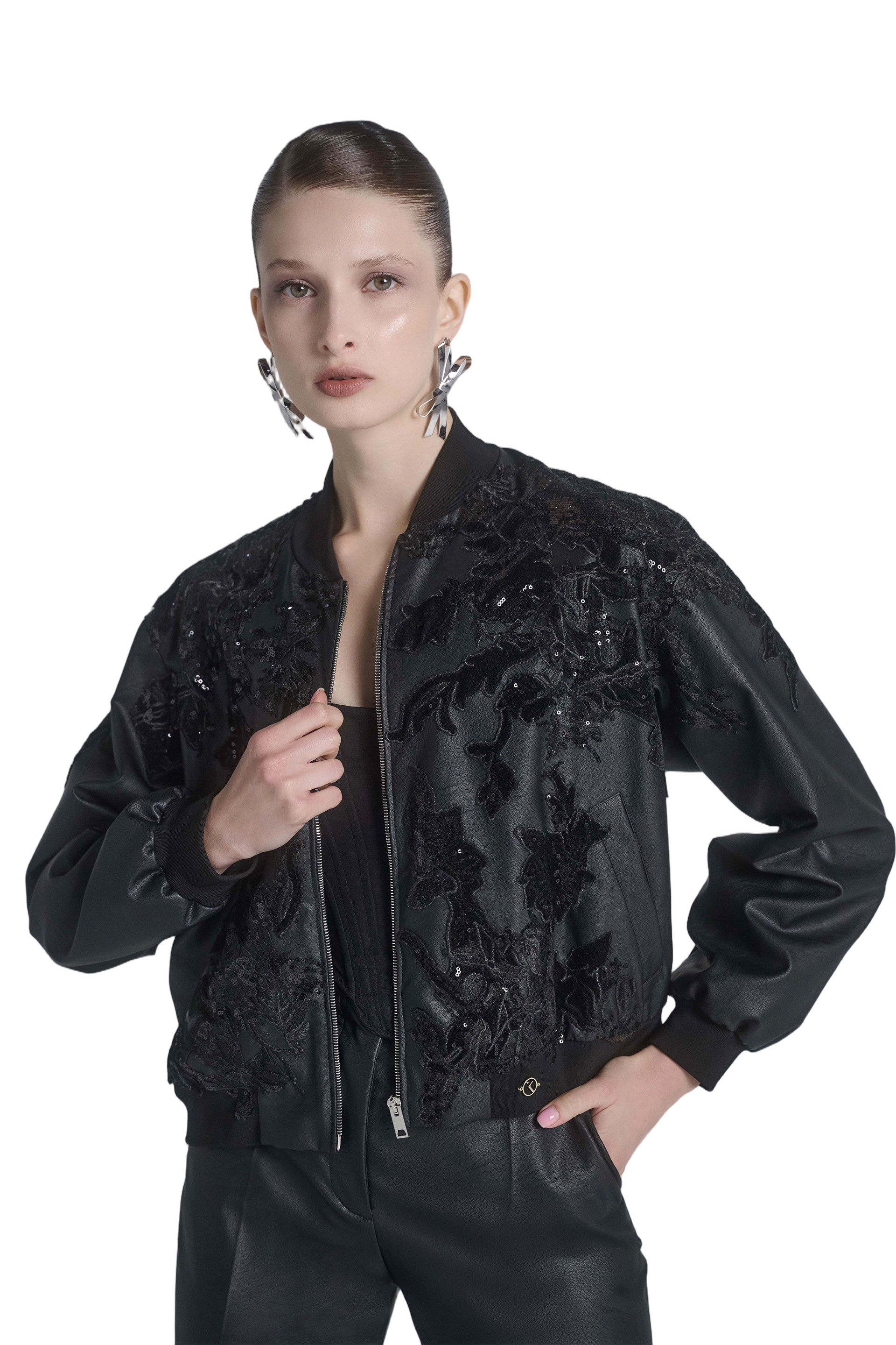 Embroidered Bomber Jacket